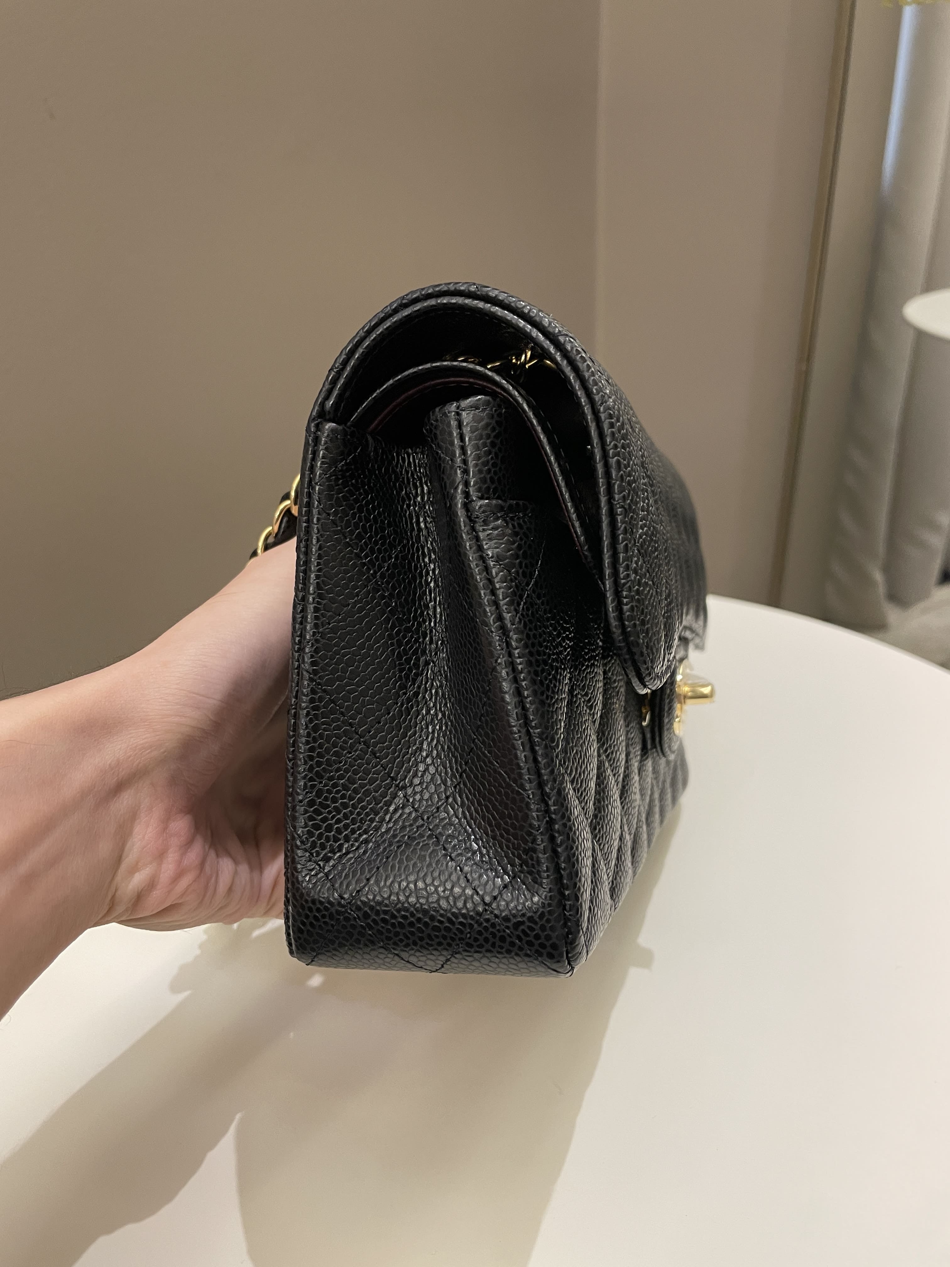 Chanel Classic Quilted Small Double Flap Black Caviar