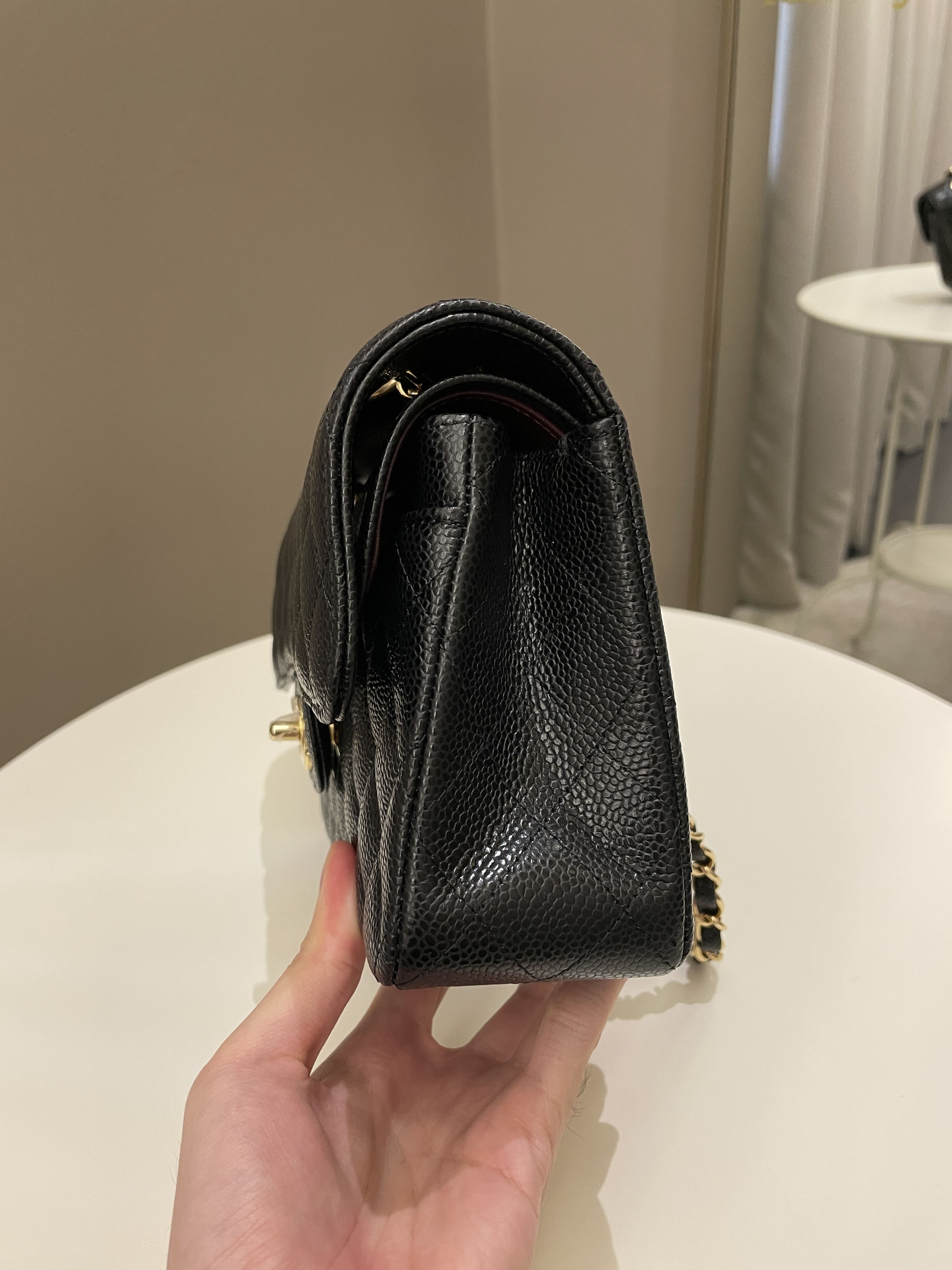 Chanel Classic Quilted Small Double Flap Black Caviar