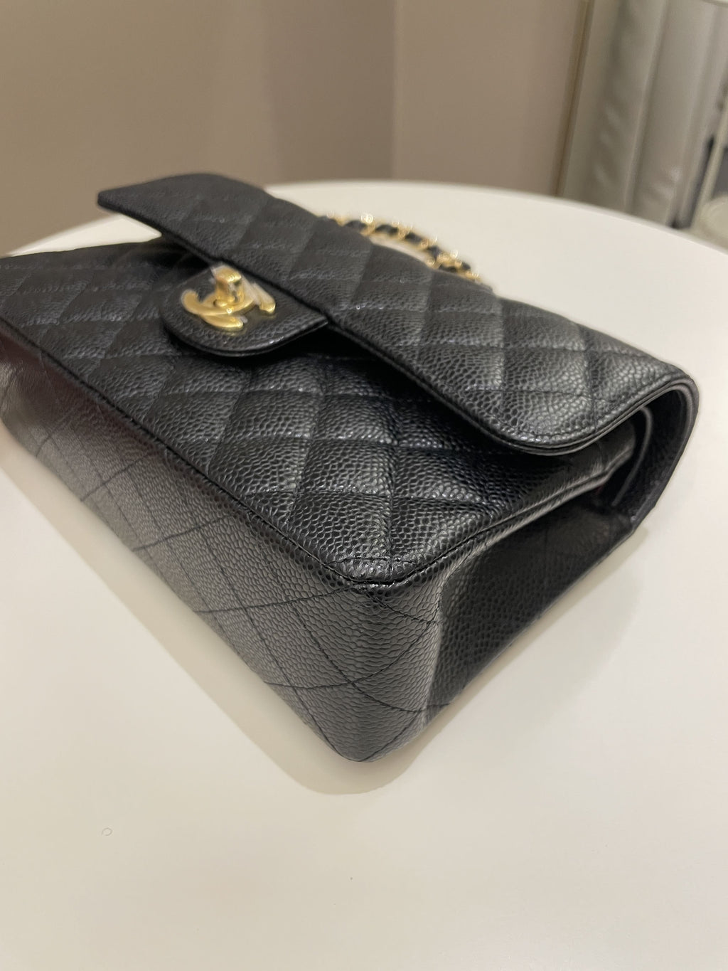 Chanel Classic Quilted Small Double Flap Black Caviar