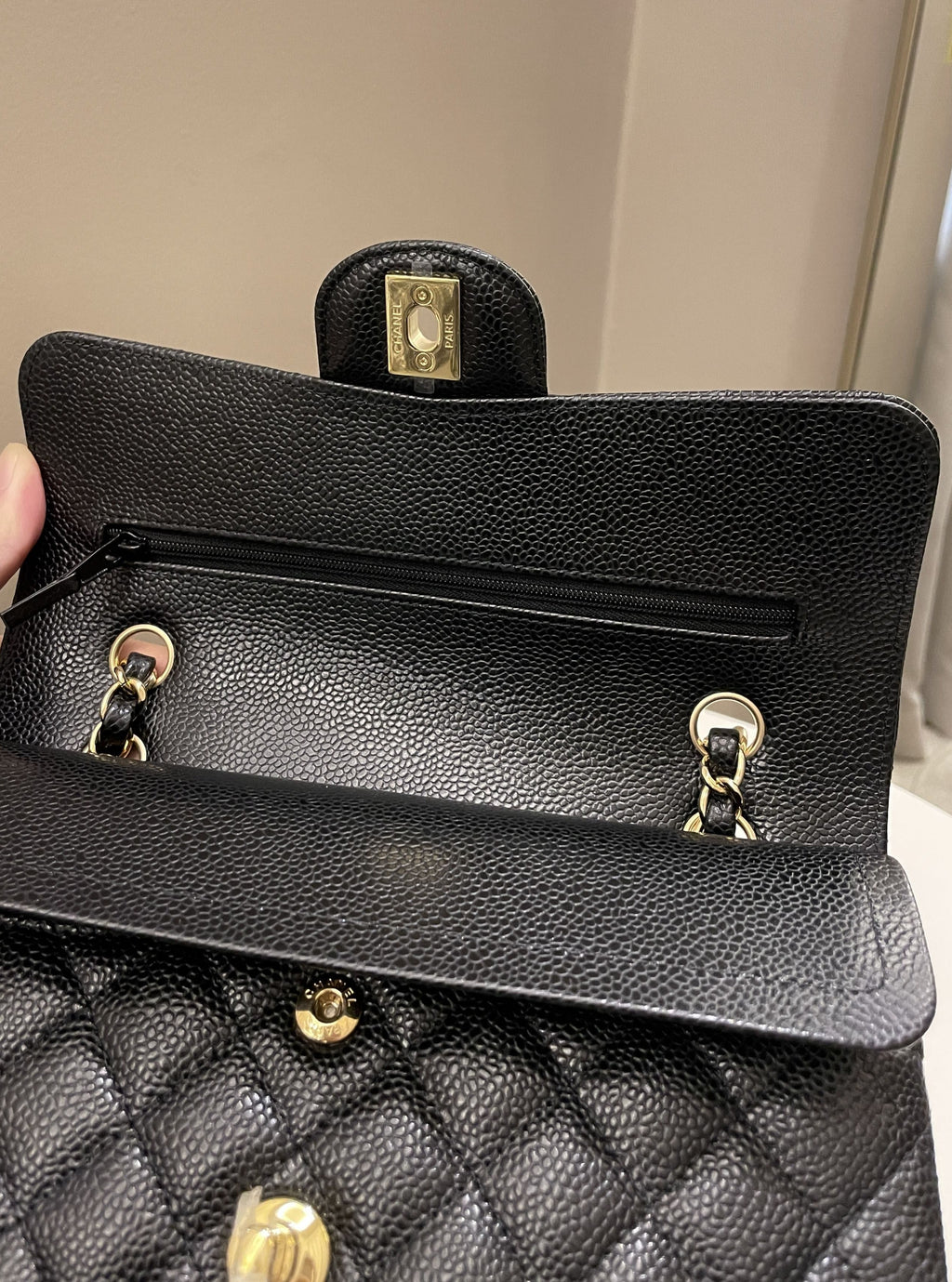 Chanel Classic Quilted Small Double Flap Black Caviar
