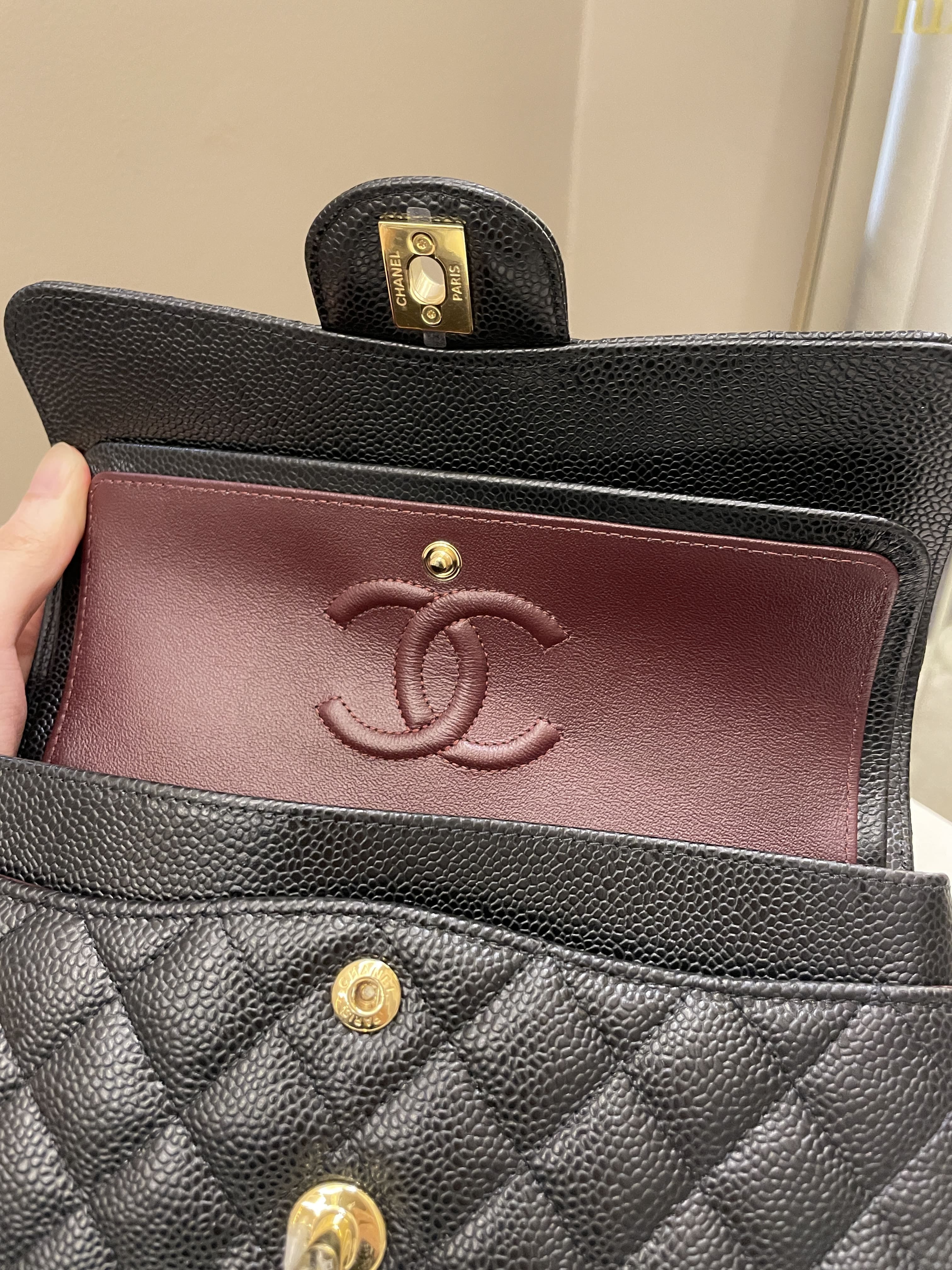 Chanel Classic Quilted Small Double Flap Black Caviar