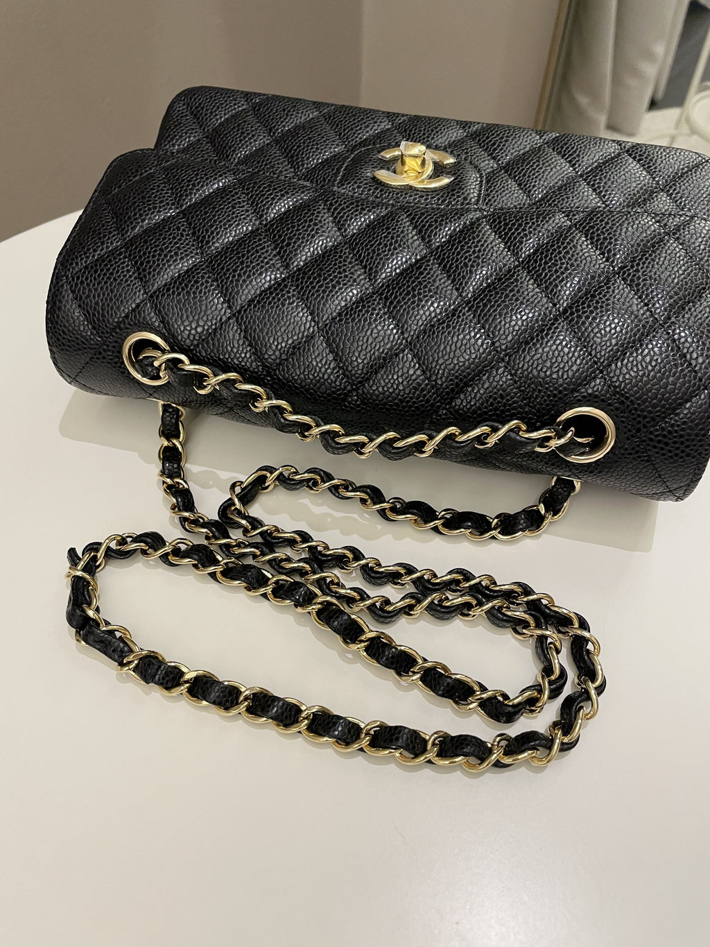 Chanel Classic Quilted Small Double Flap Black Caviar
