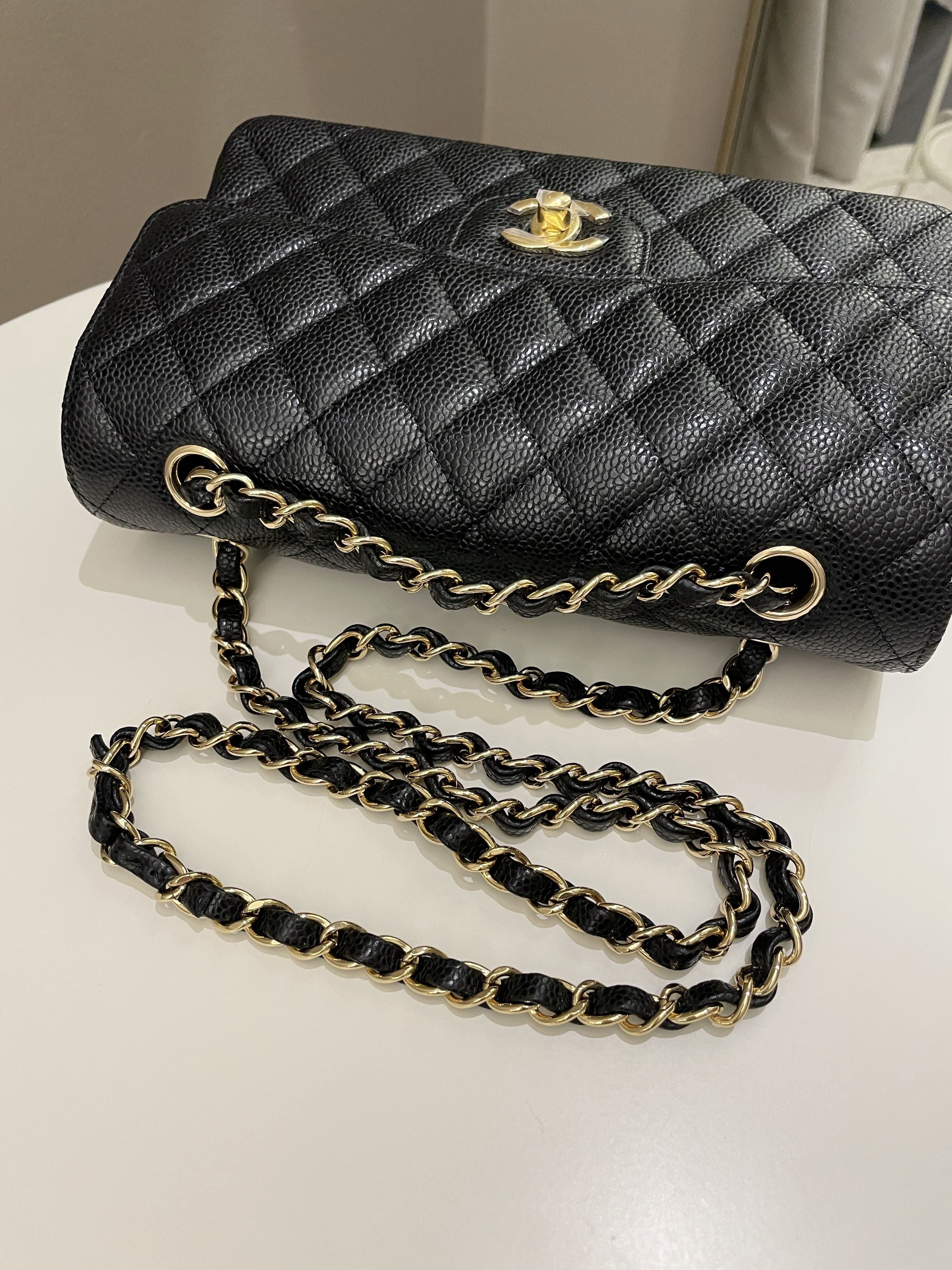 Chanel Classic Quilted Small Double Flap Black Caviar