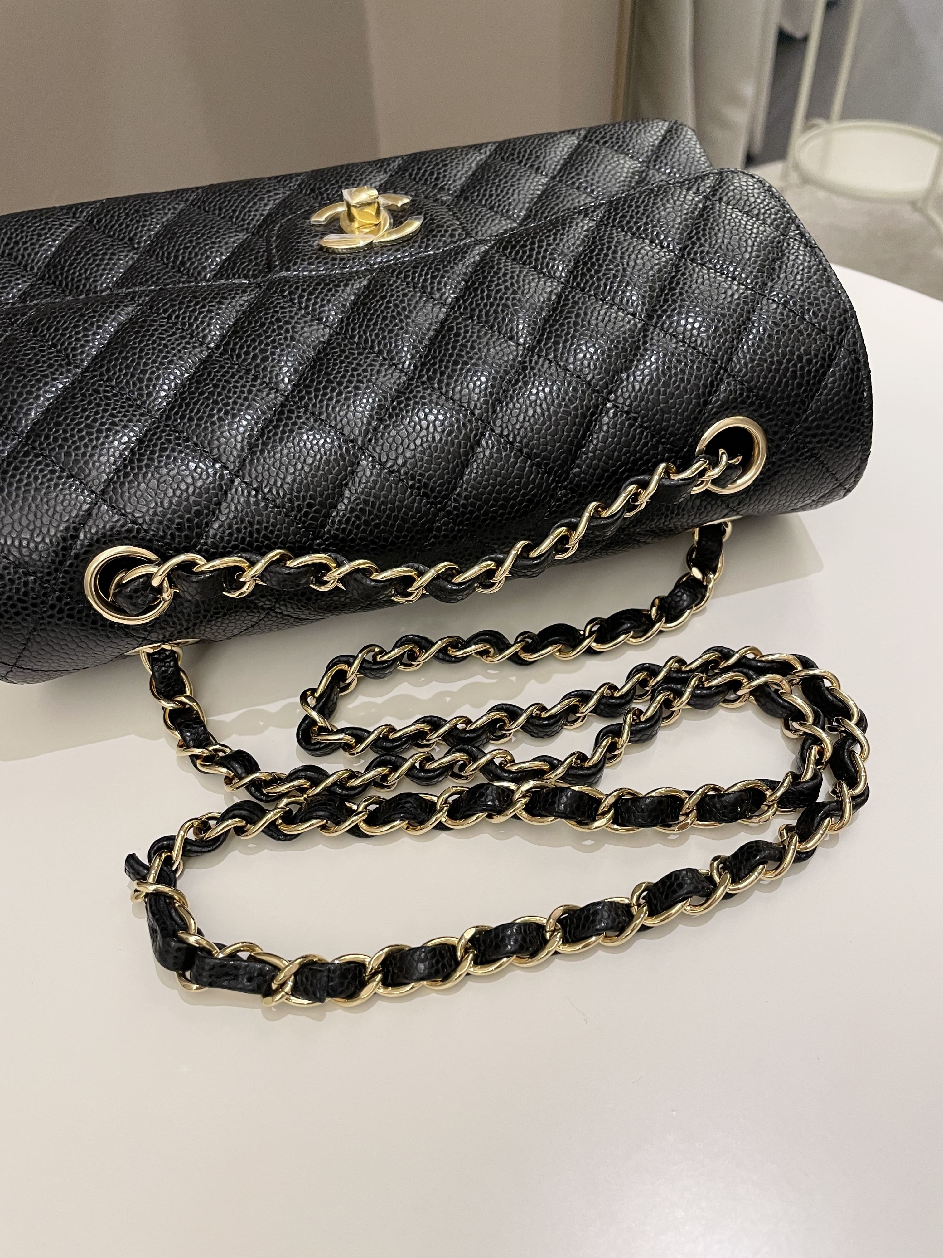 Chanel Classic Quilted Small Double Flap Black Caviar