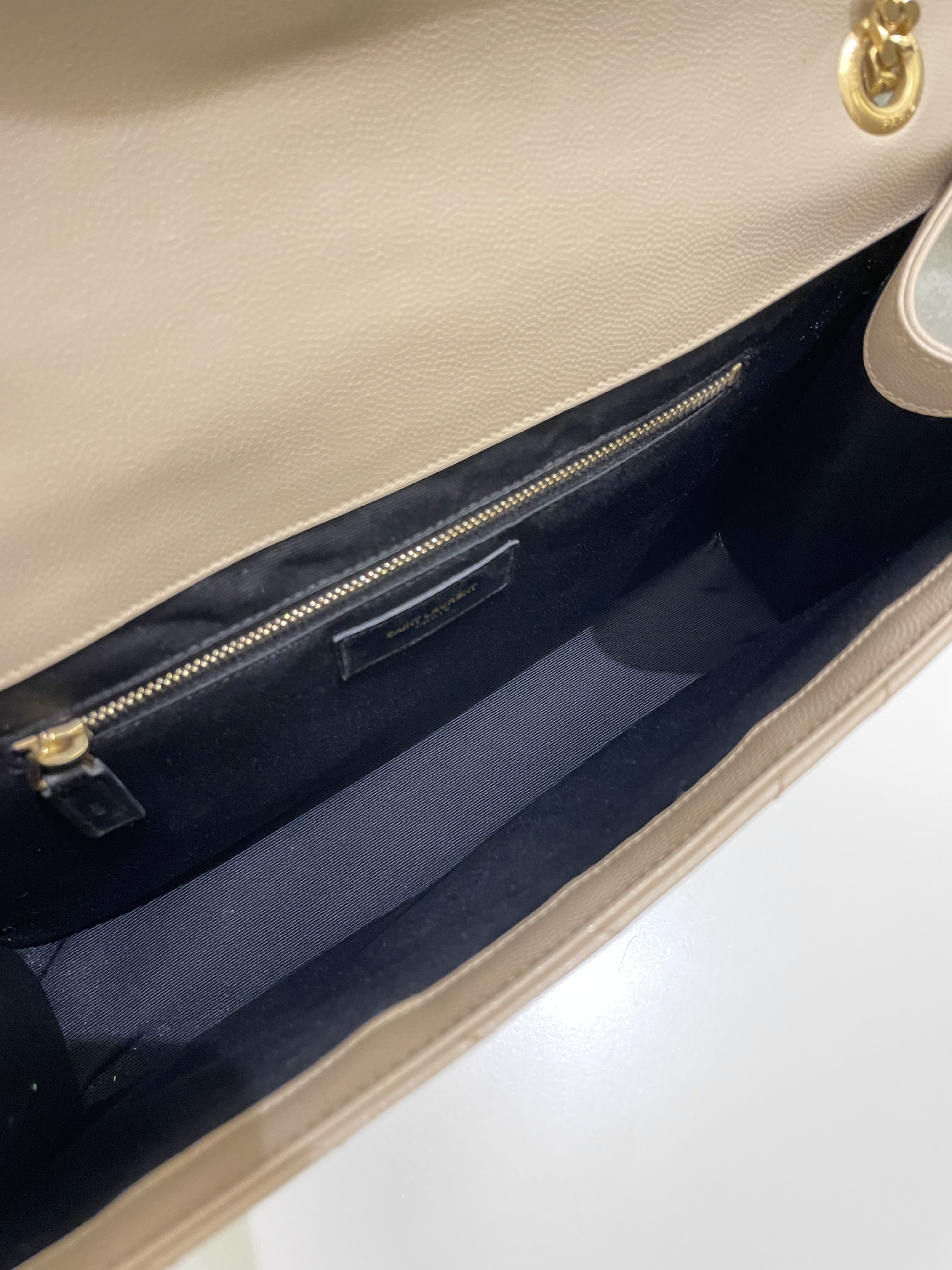 Saint Laurent Envelope Bag Beige Calfskin
