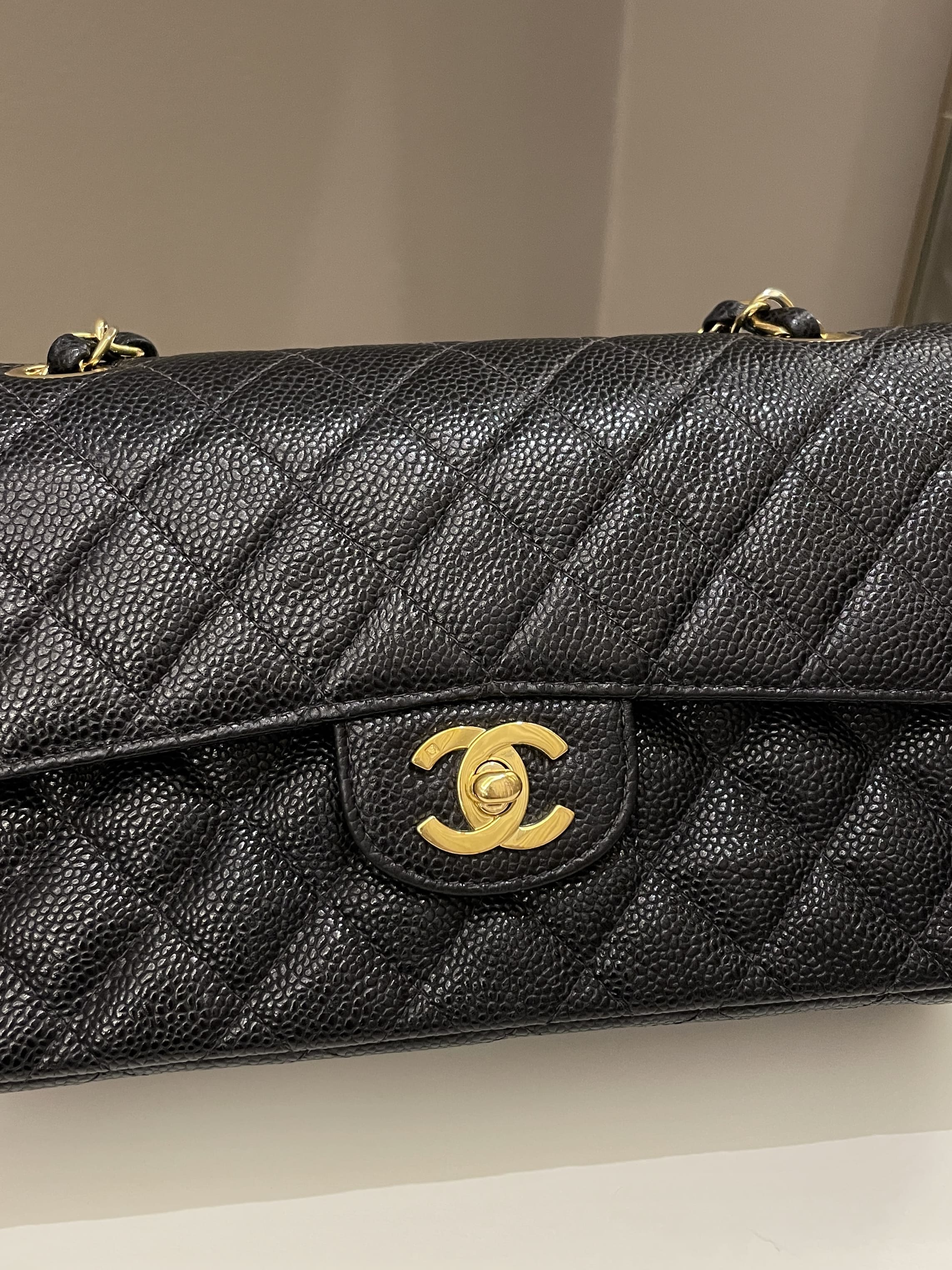 Chanel Classic Quilted Small Double Flap Black Caviar