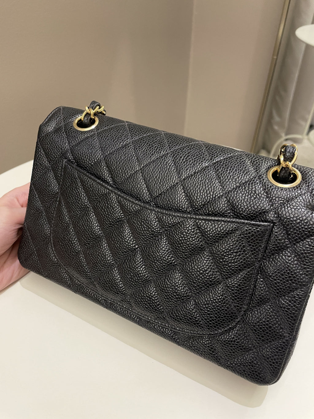 Chanel Classic Quilted Small Double Flap Black Caviar