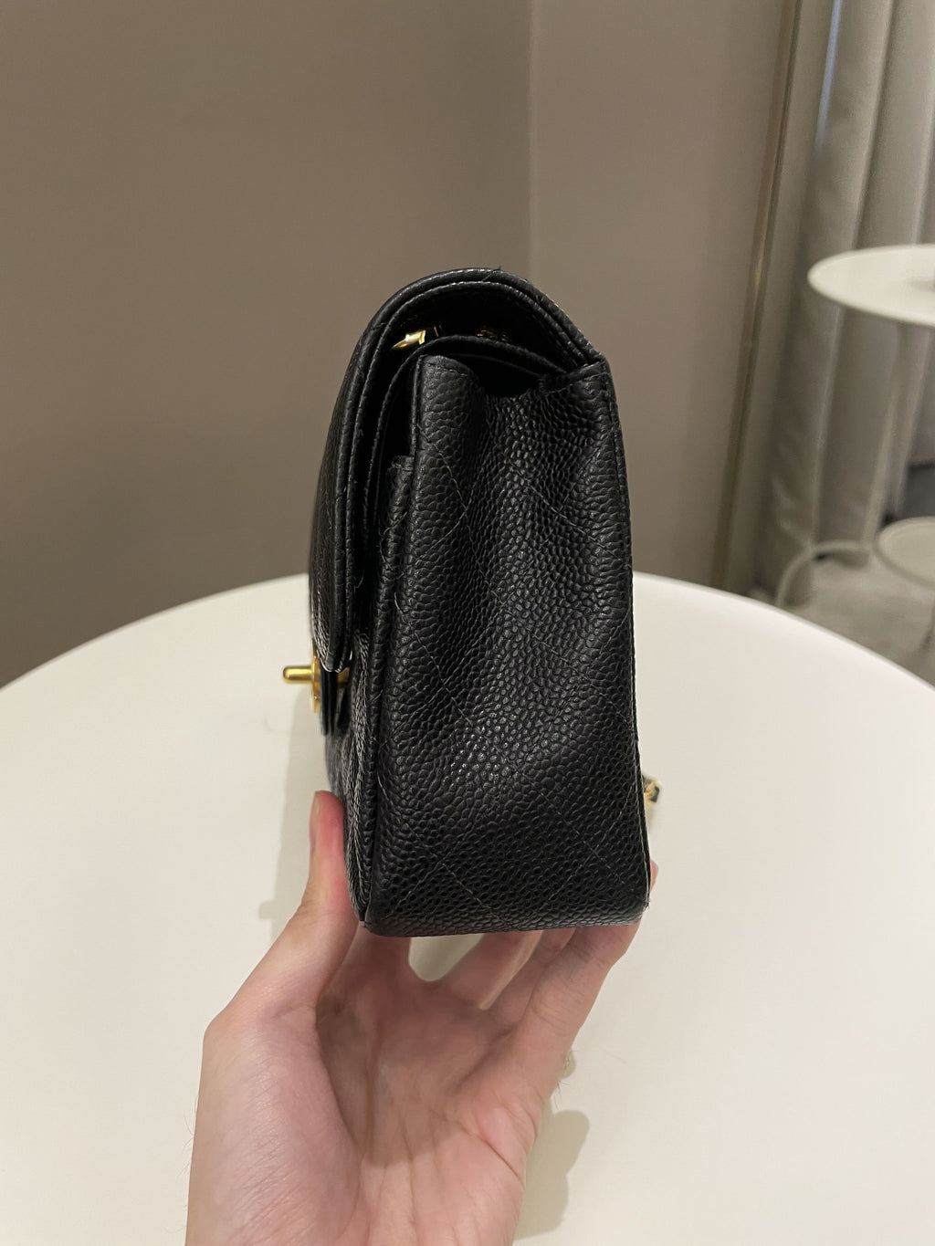 Chanel Classic Quilted Small Double Flap Black Caviar
