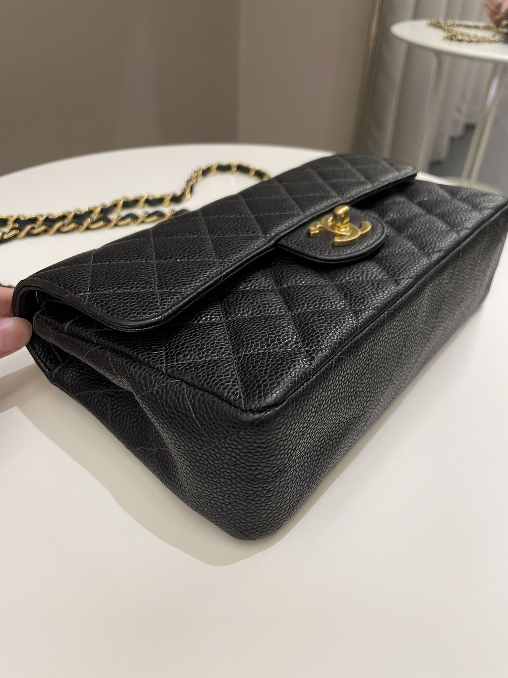 Chanel Classic Quilted Small Double Flap Black Caviar