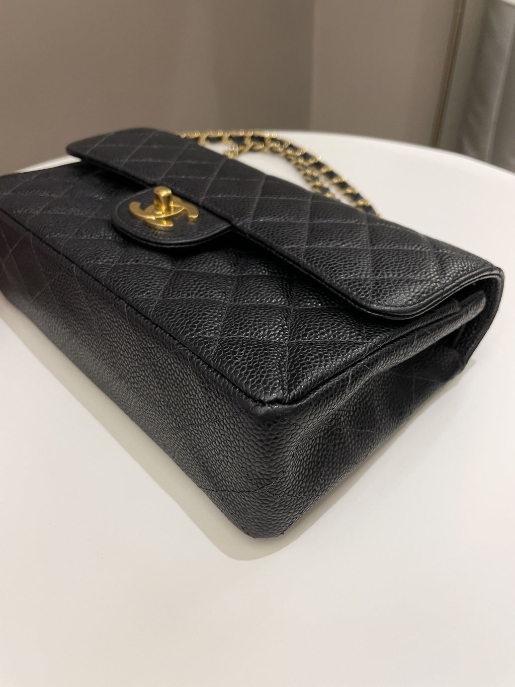 Chanel Classic Quilted Small Double Flap Black Caviar