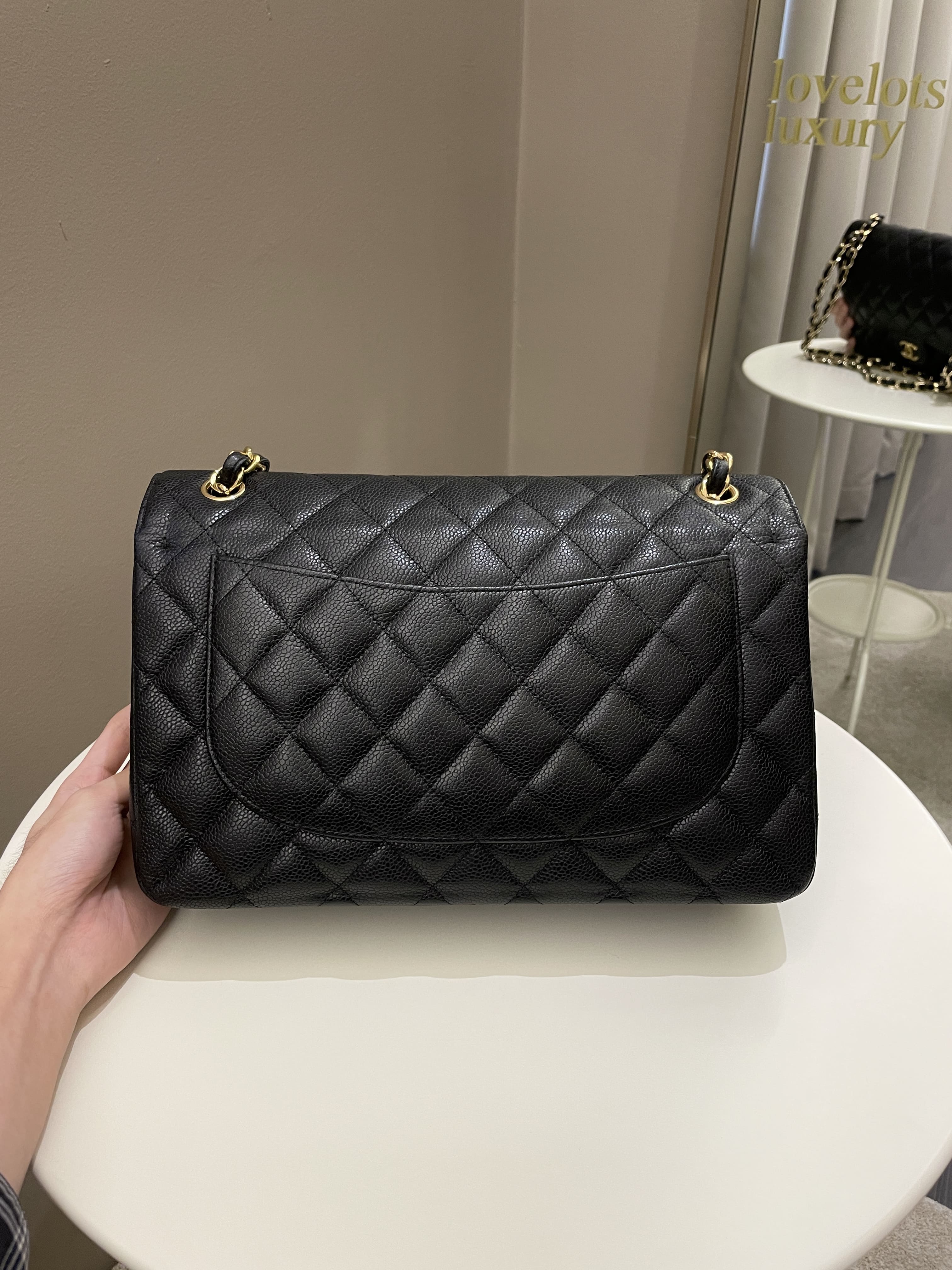 Chanel Classic Quilted Jumbo Double Flap Black Caviar