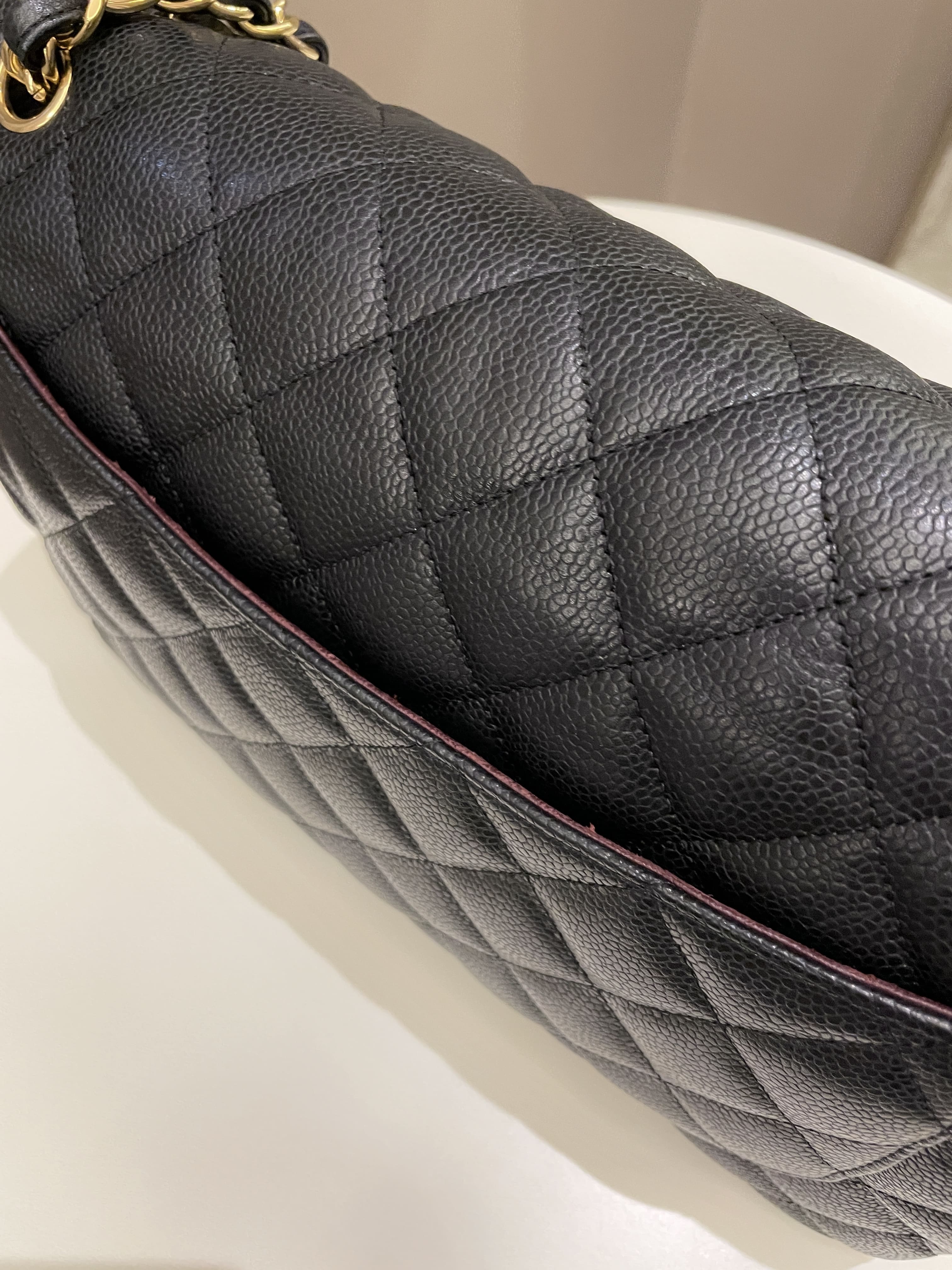 Chanel Classic Quilted Jumbo Double Flap Black Caviar