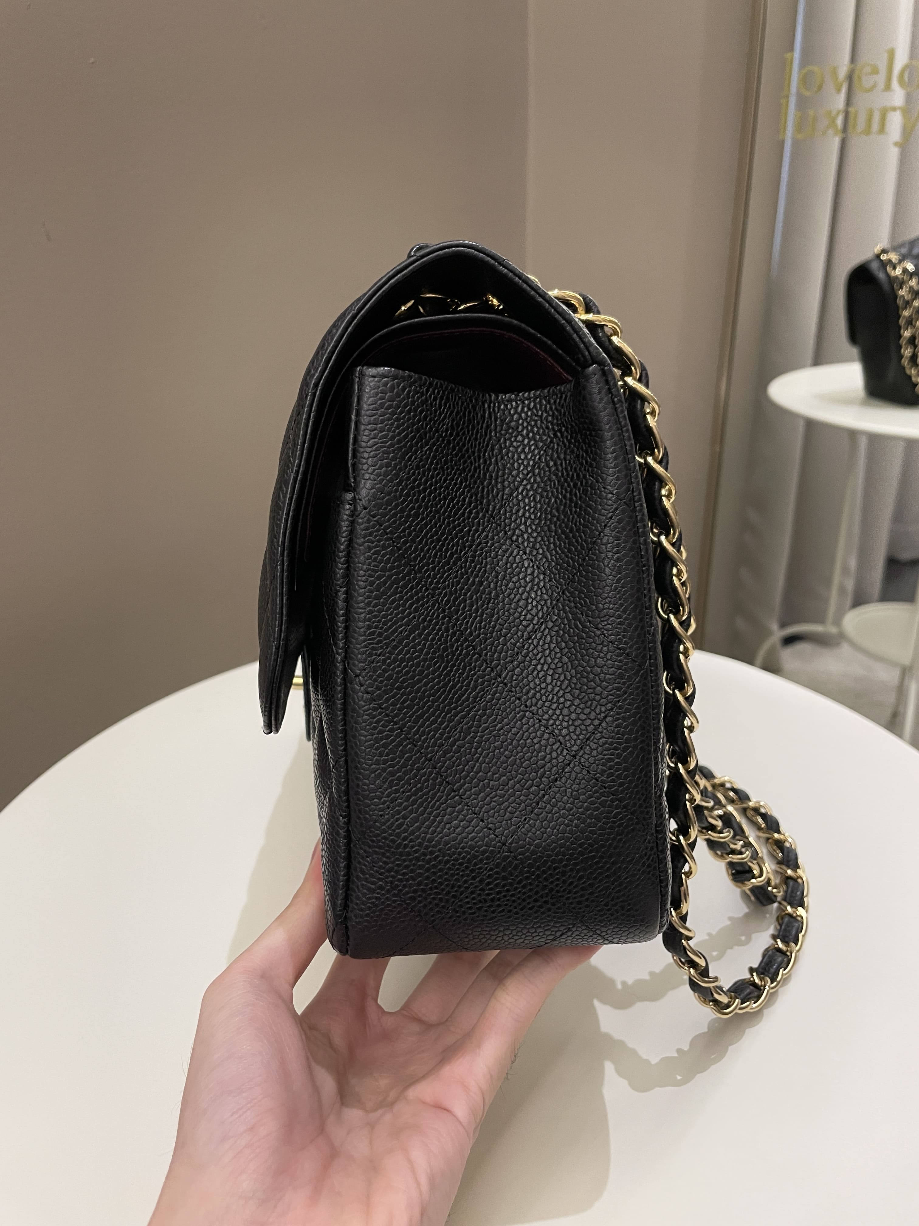 Chanel Classic Quilted Jumbo Double Flap Black Caviar