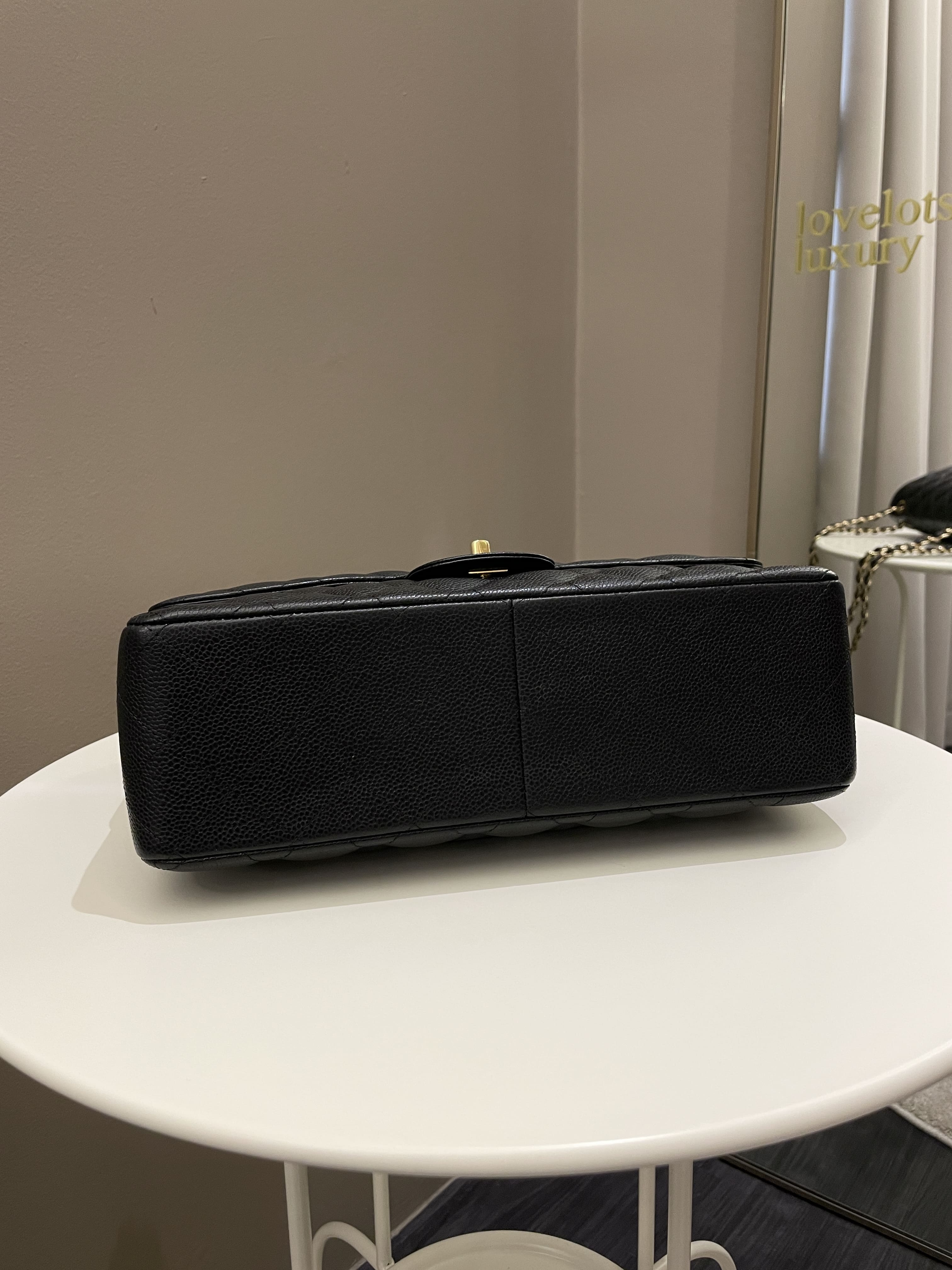 Chanel Classic Quilted Jumbo Double Flap Black Caviar
