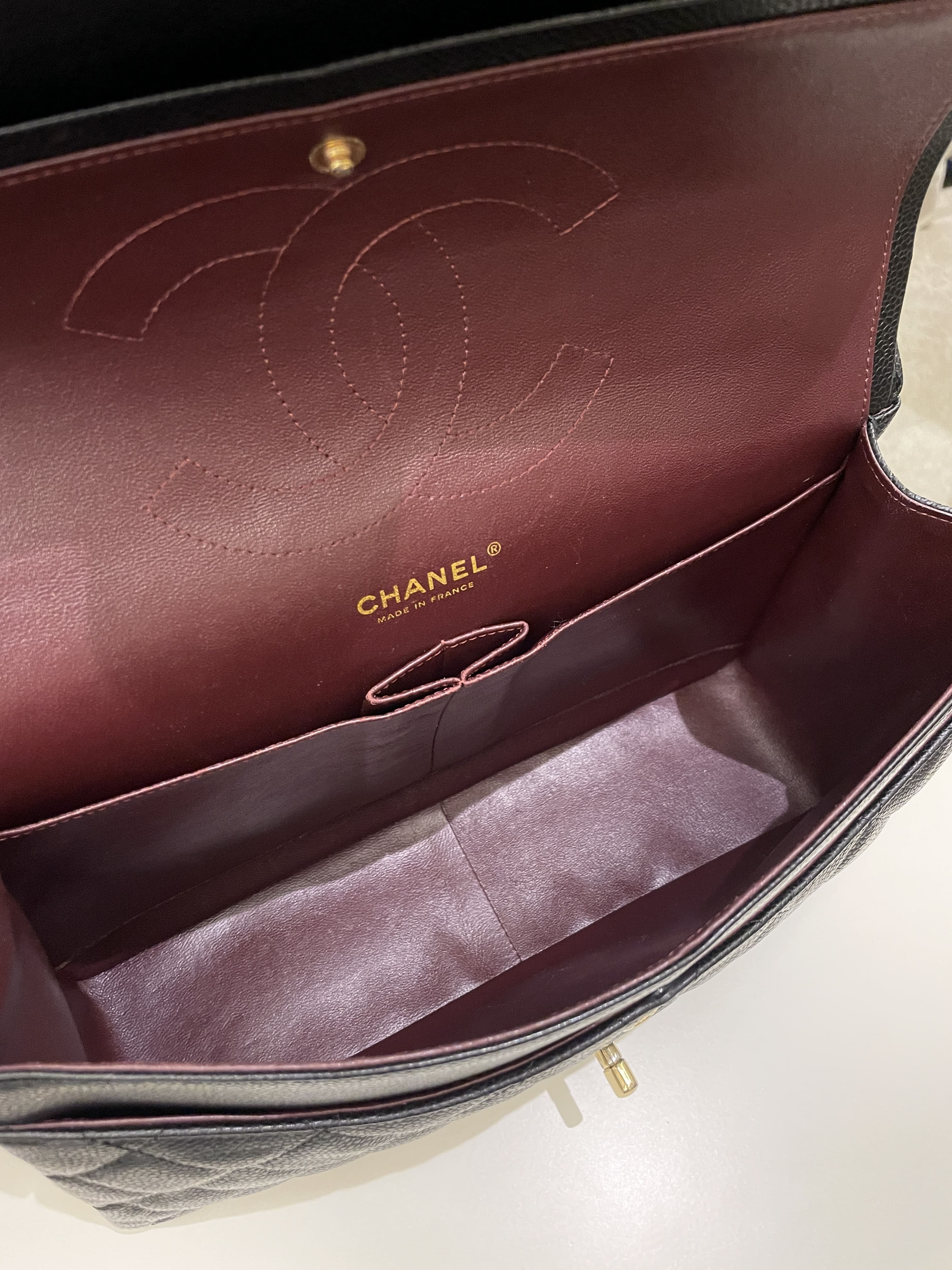 Chanel Classic Quilted Jumbo Double Flap Black Caviar