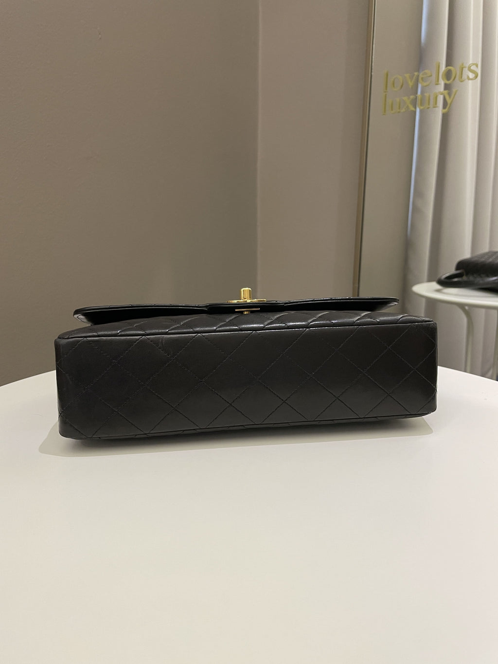 Chanel Vintage Quilted Kelly Top Handle Black Lambskin