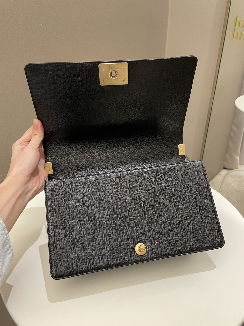 Chanel Chevron Boy New Medium Black Caviar