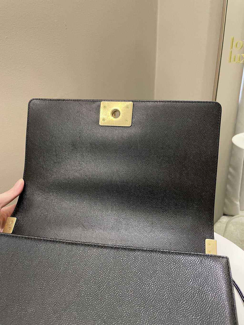 Chanel Chevron Boy New Medium Black Caviar