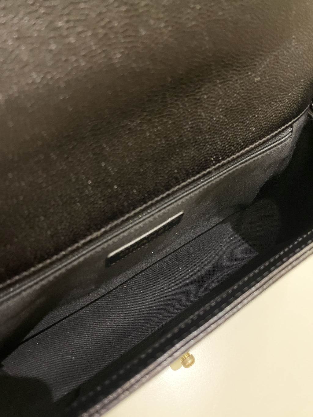 Chanel Chevron Boy New Medium Black Caviar