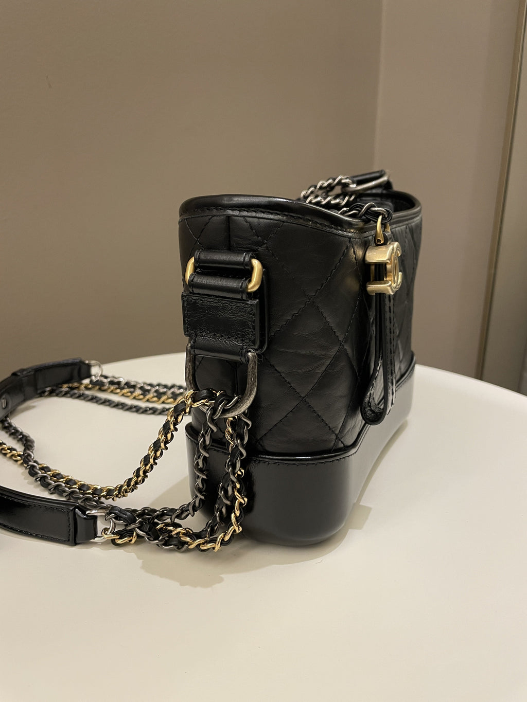 Chanel Gabrielle Hobo Black Calfskin