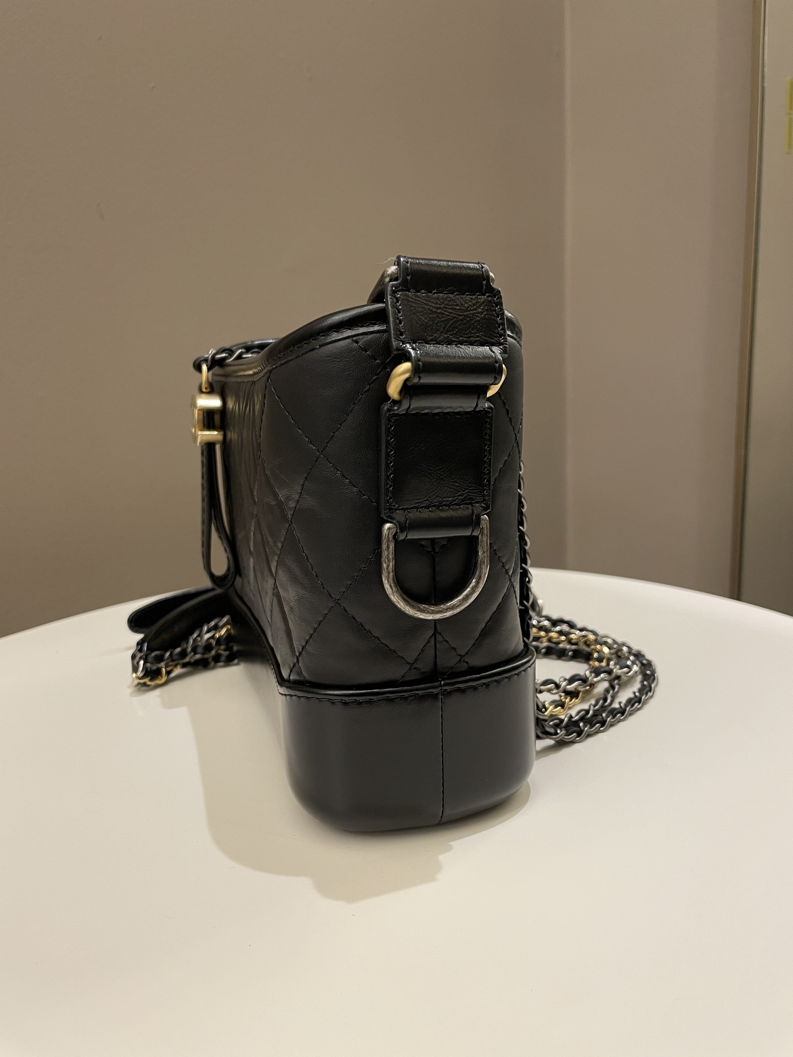 Chanel Gabrielle Hobo Black Calfskin