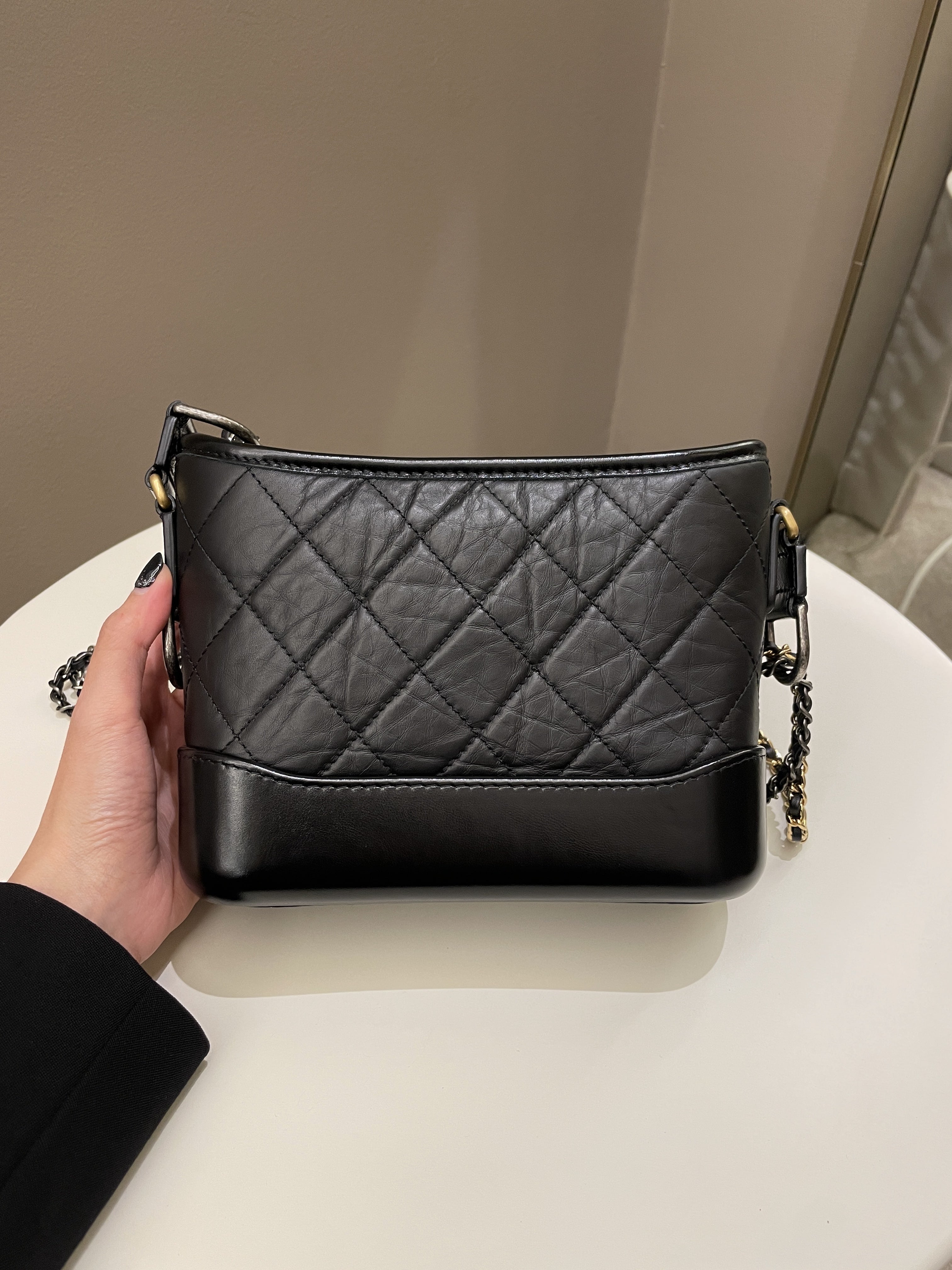 Chanel Gabrielle Hobo Black Calfskin