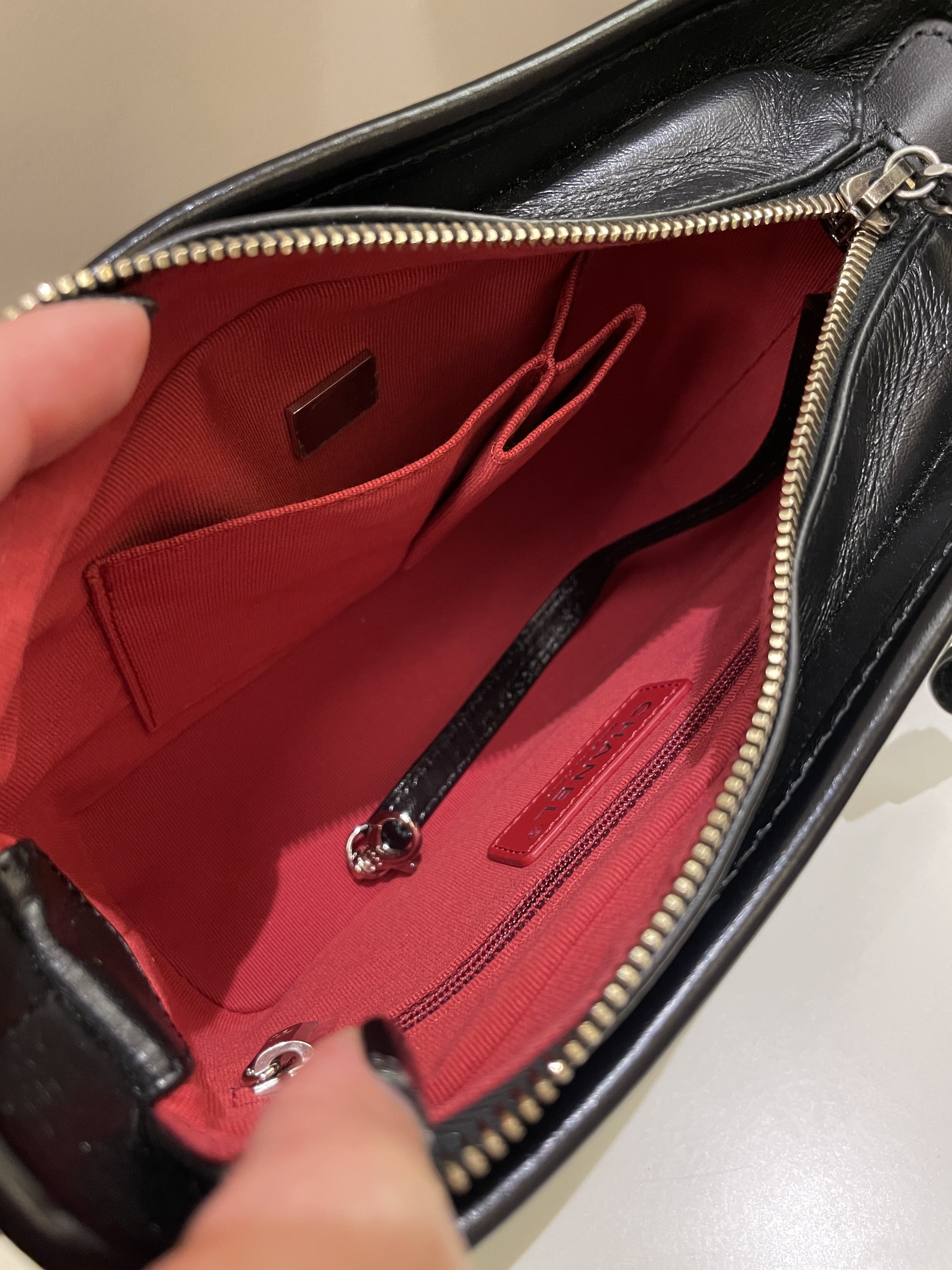 Chanel Gabrielle Hobo Black Calfskin