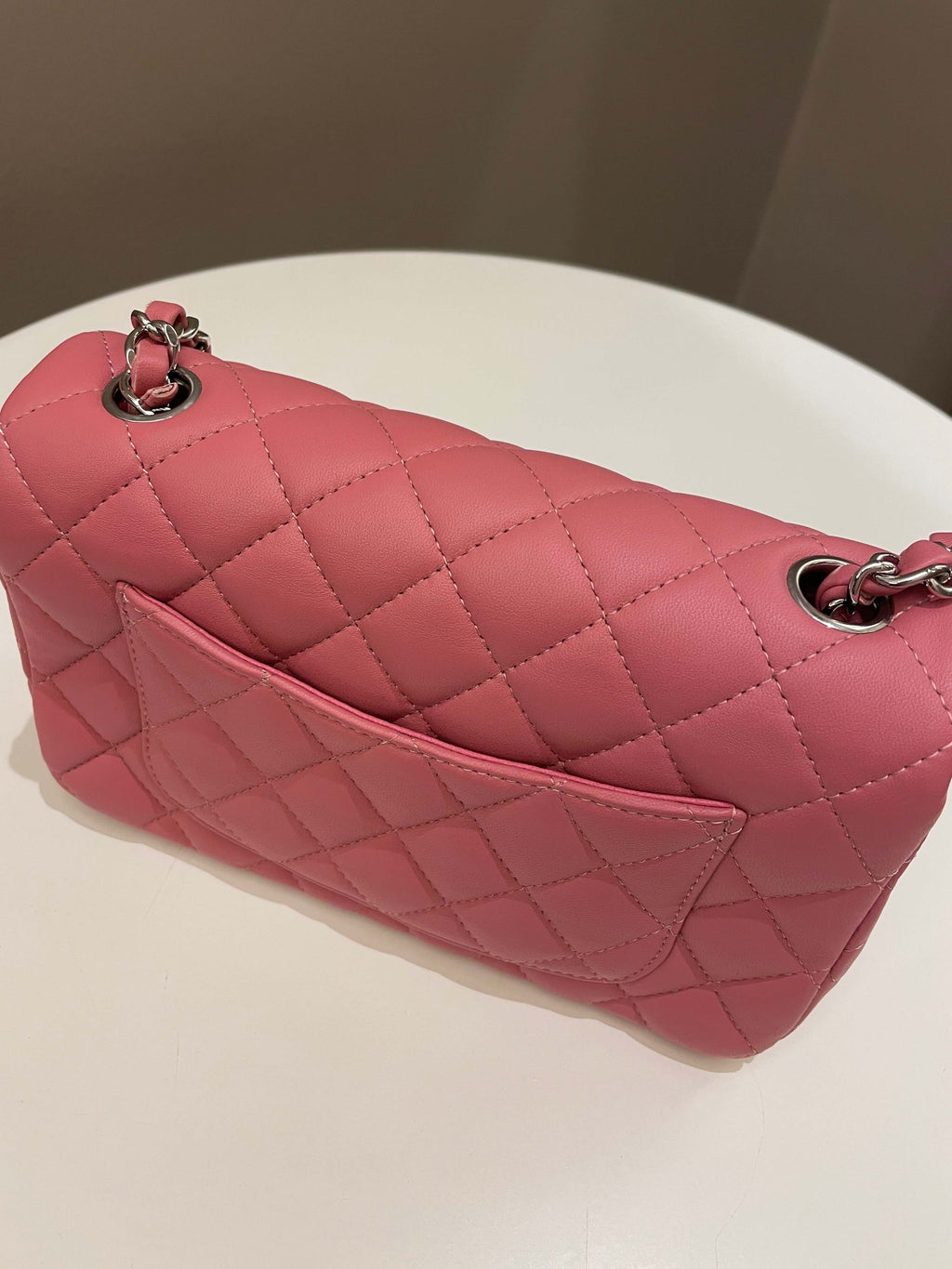 Chanel Classic Quilted Mini Rectangular Mauve Pink Lambskin