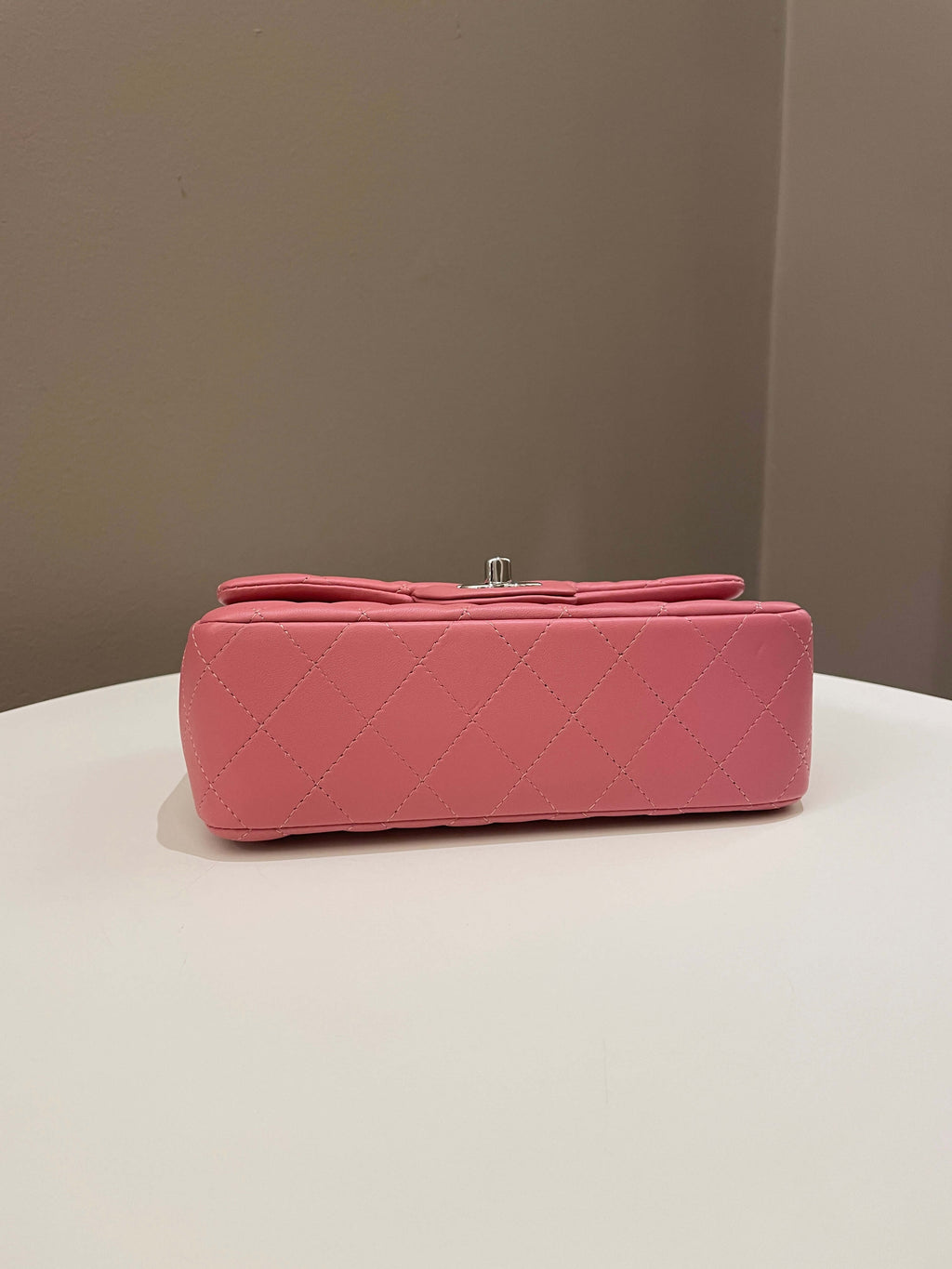 Chanel Classic Quilted Mini Rectangular Mauve Pink Lambskin