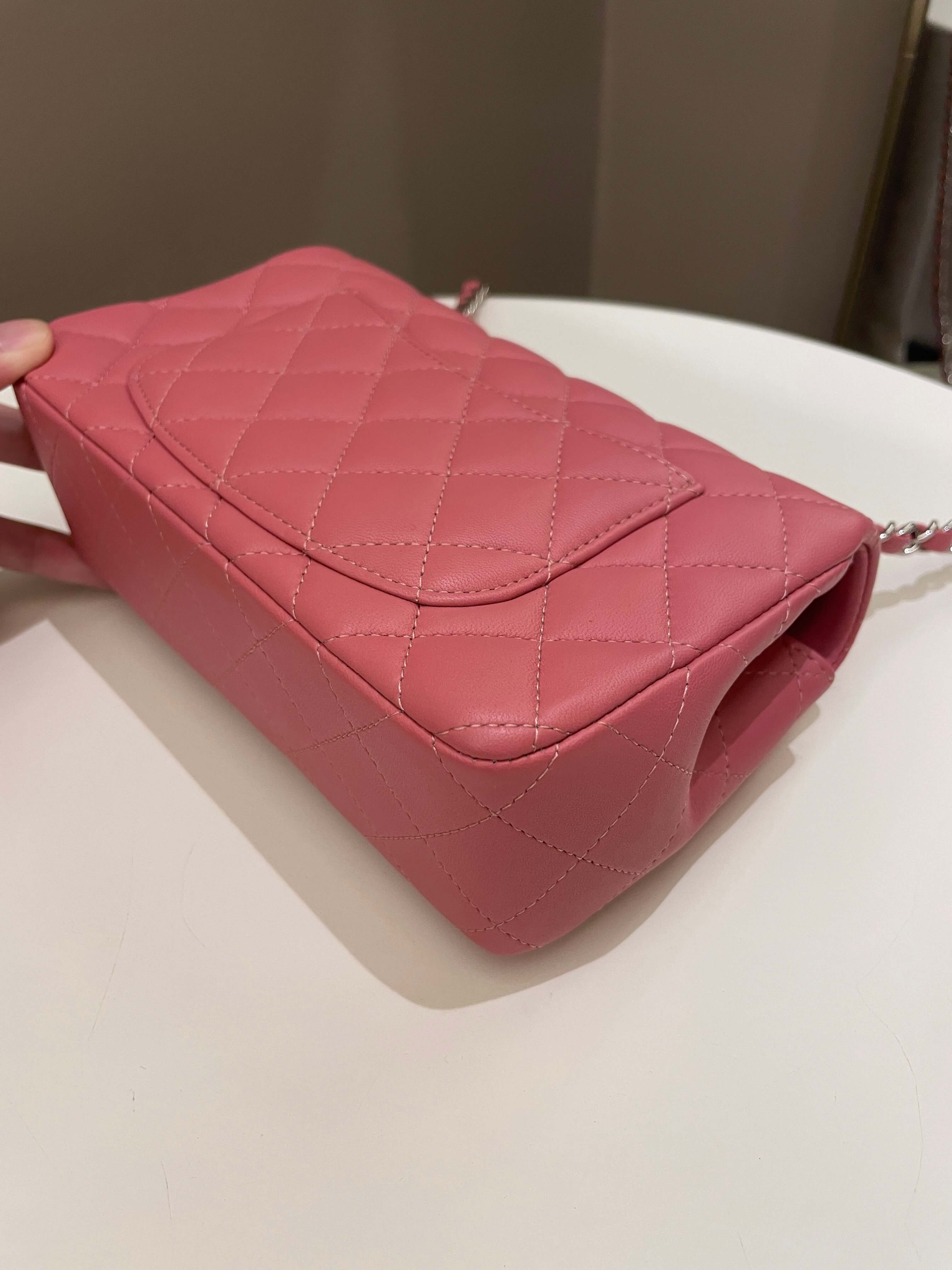 Chanel Classic Quilted Mini Rectangular Mauve Pink Lambskin