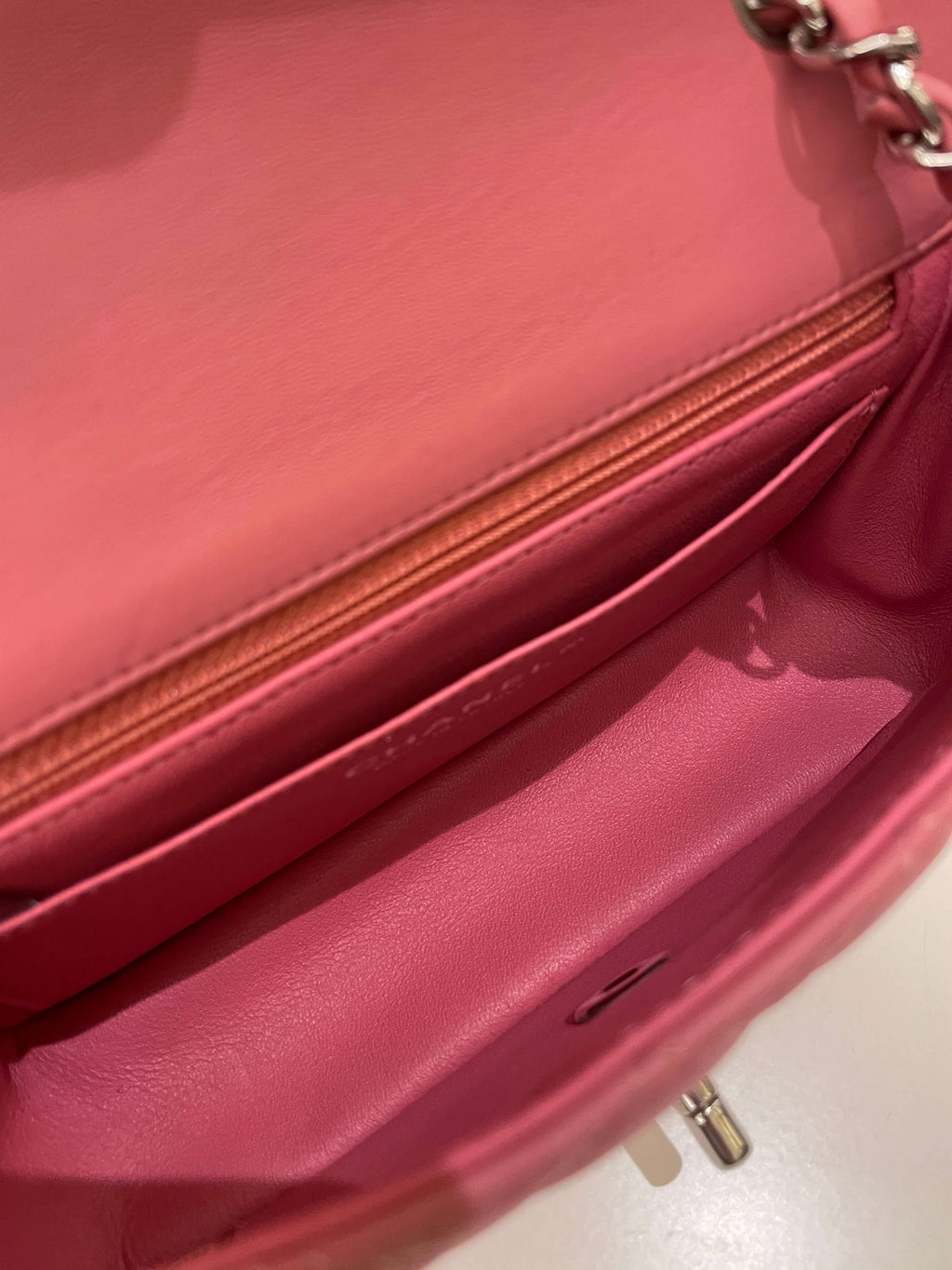 Chanel Classic Quilted Mini Rectangular Mauve Pink Lambskin