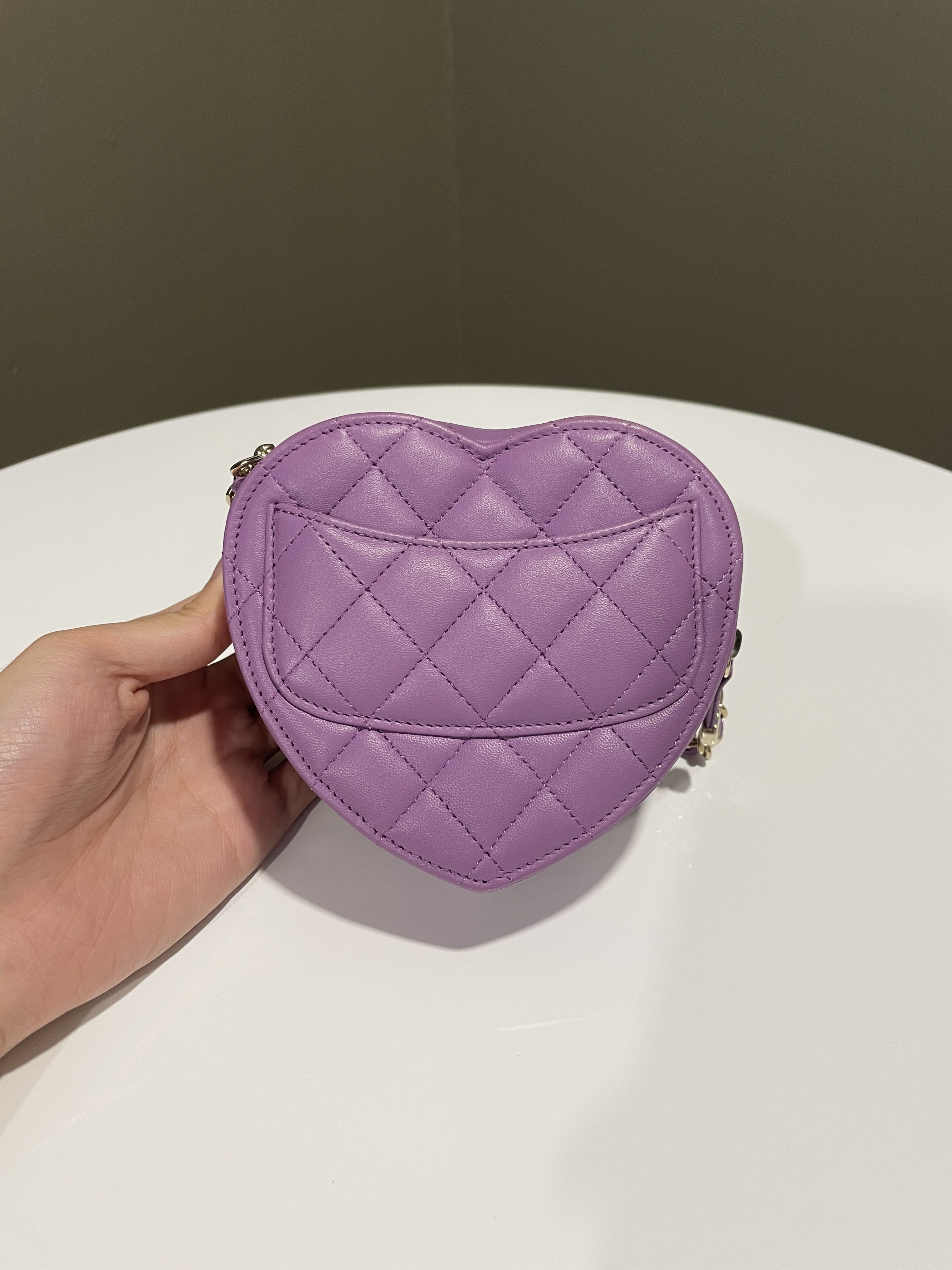Chanel 22S Heart Bag Purple