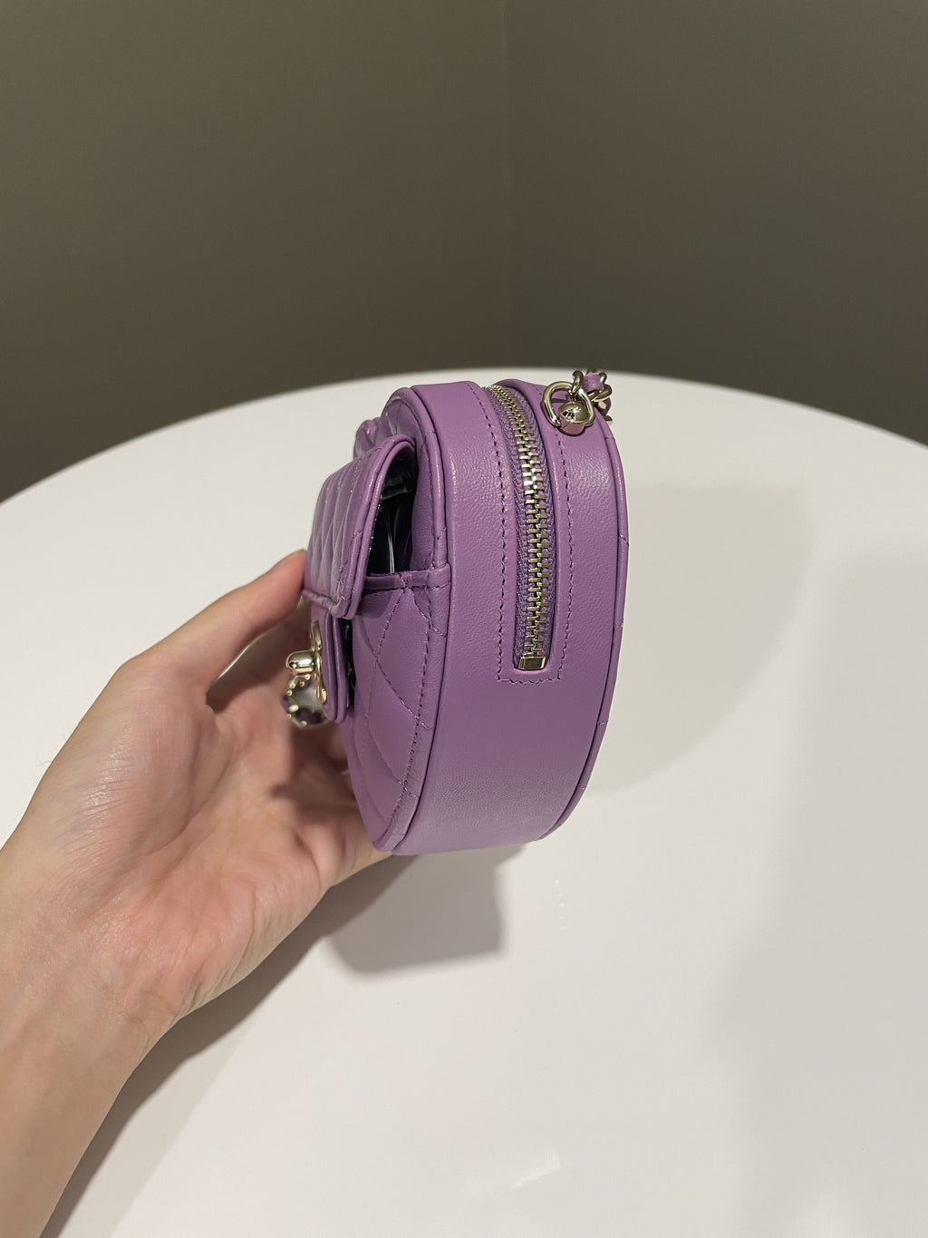 Chanel 22S Heart Bag Purple