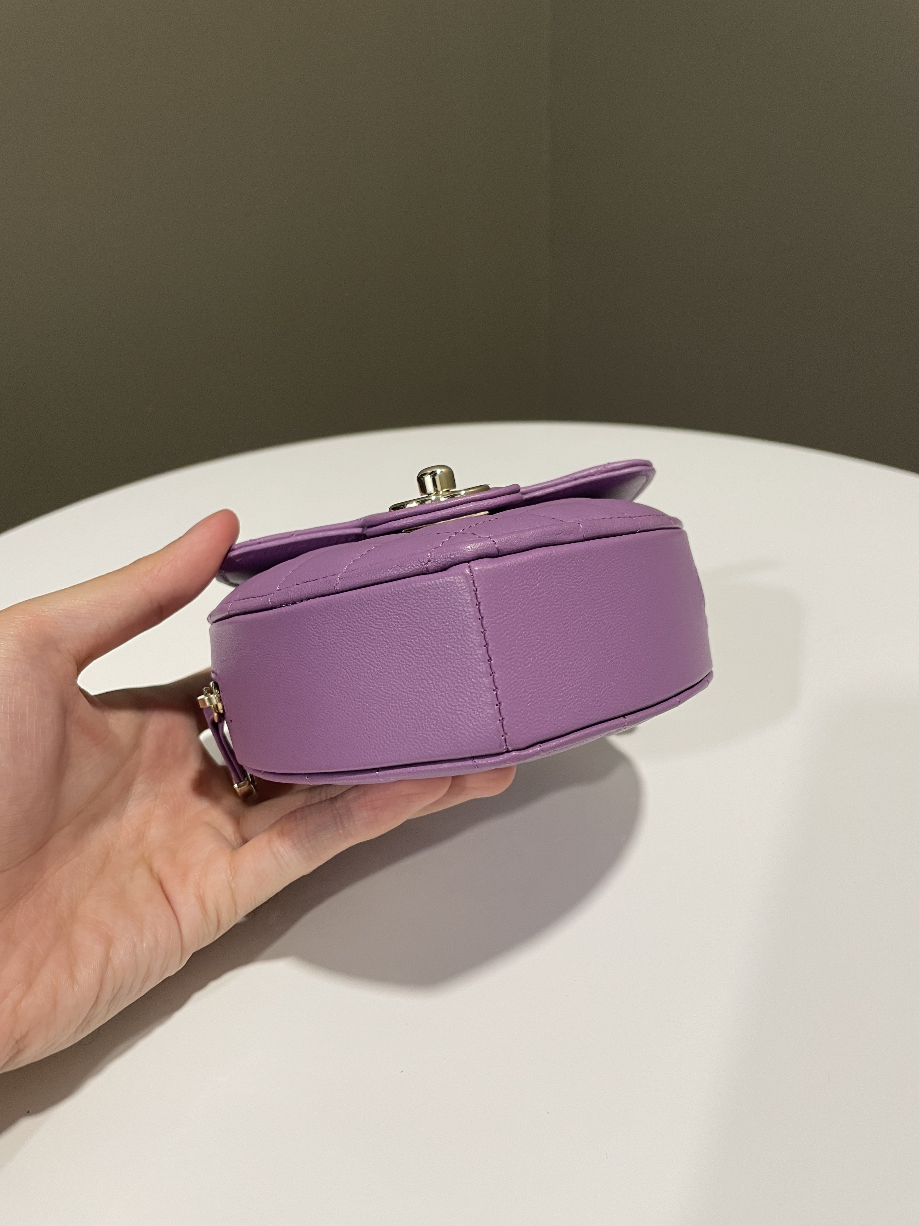 Chanel 22S Heart Bag Purple