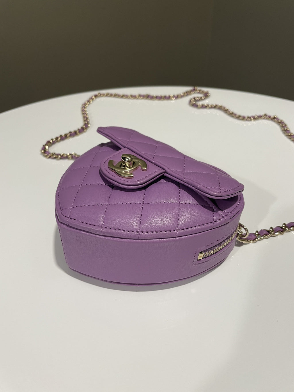 Chanel 22S Heart Bag Purple