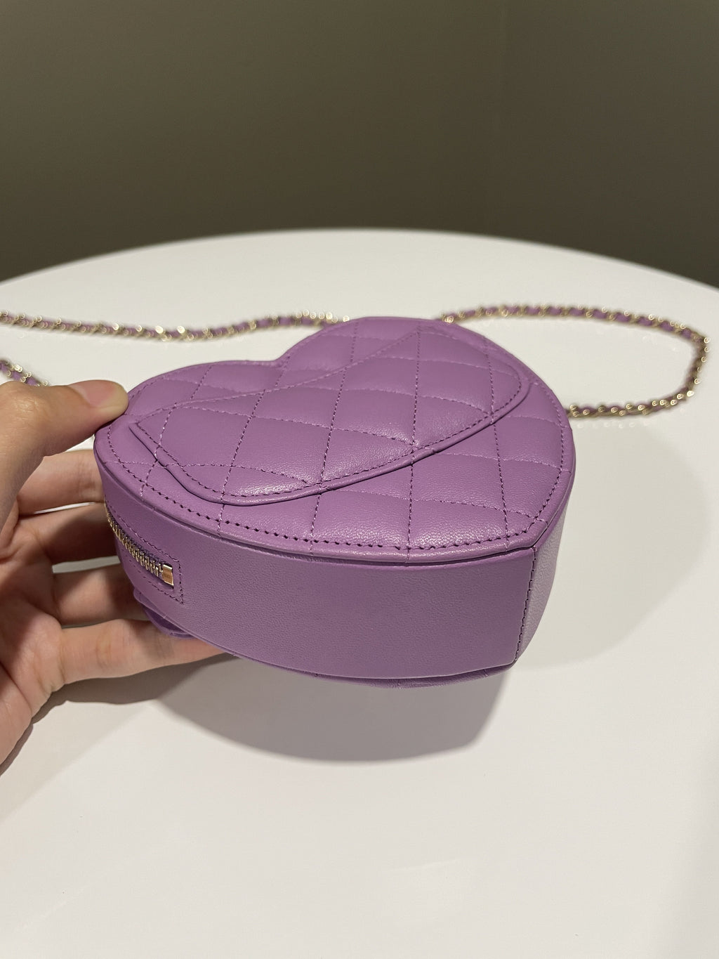 Chanel 22S Heart Bag Purple
