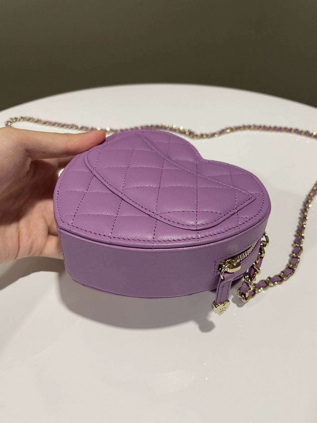 Chanel 22S Heart Bag Purple