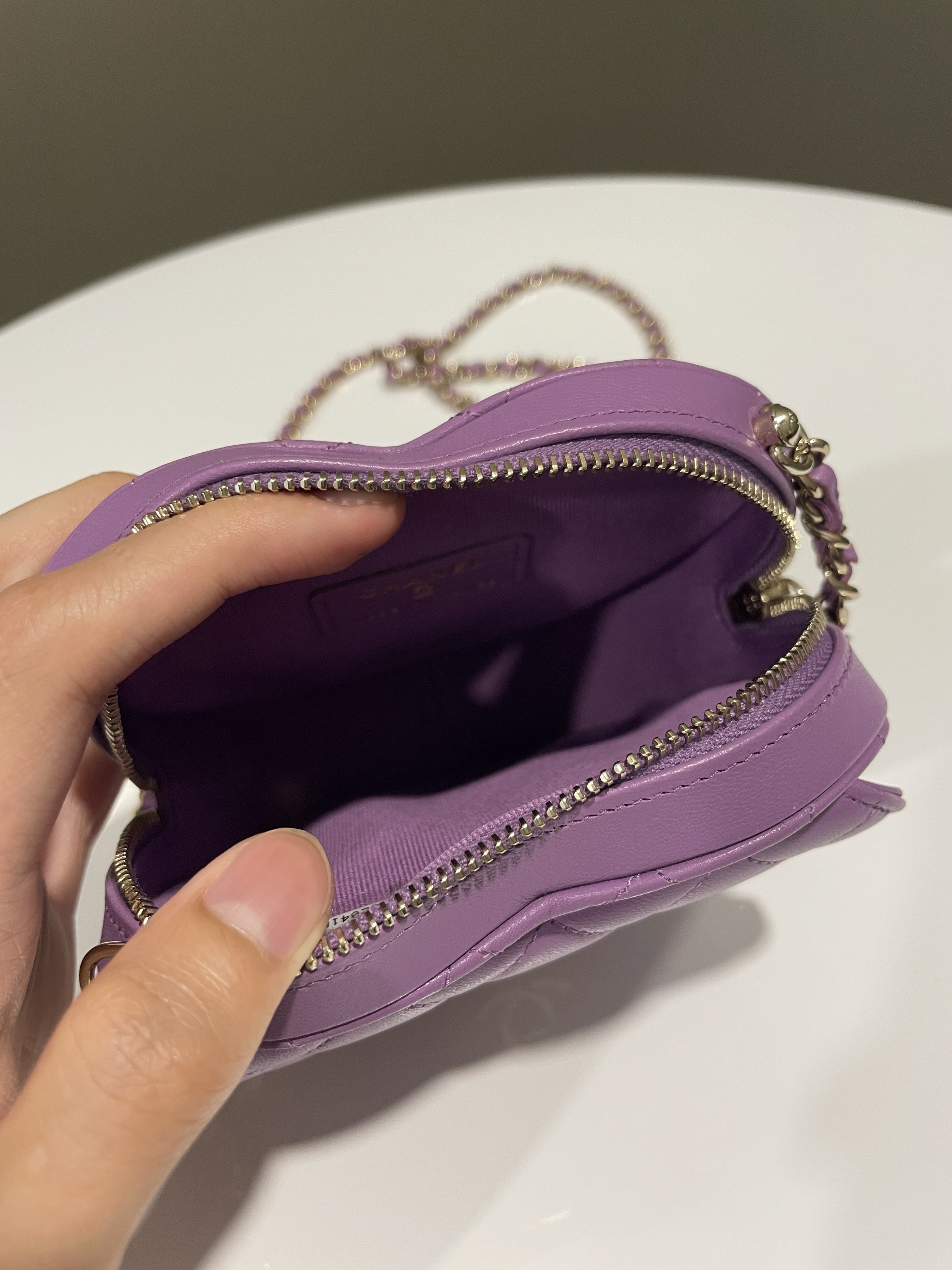 Chanel 22S Heart Bag Purple
