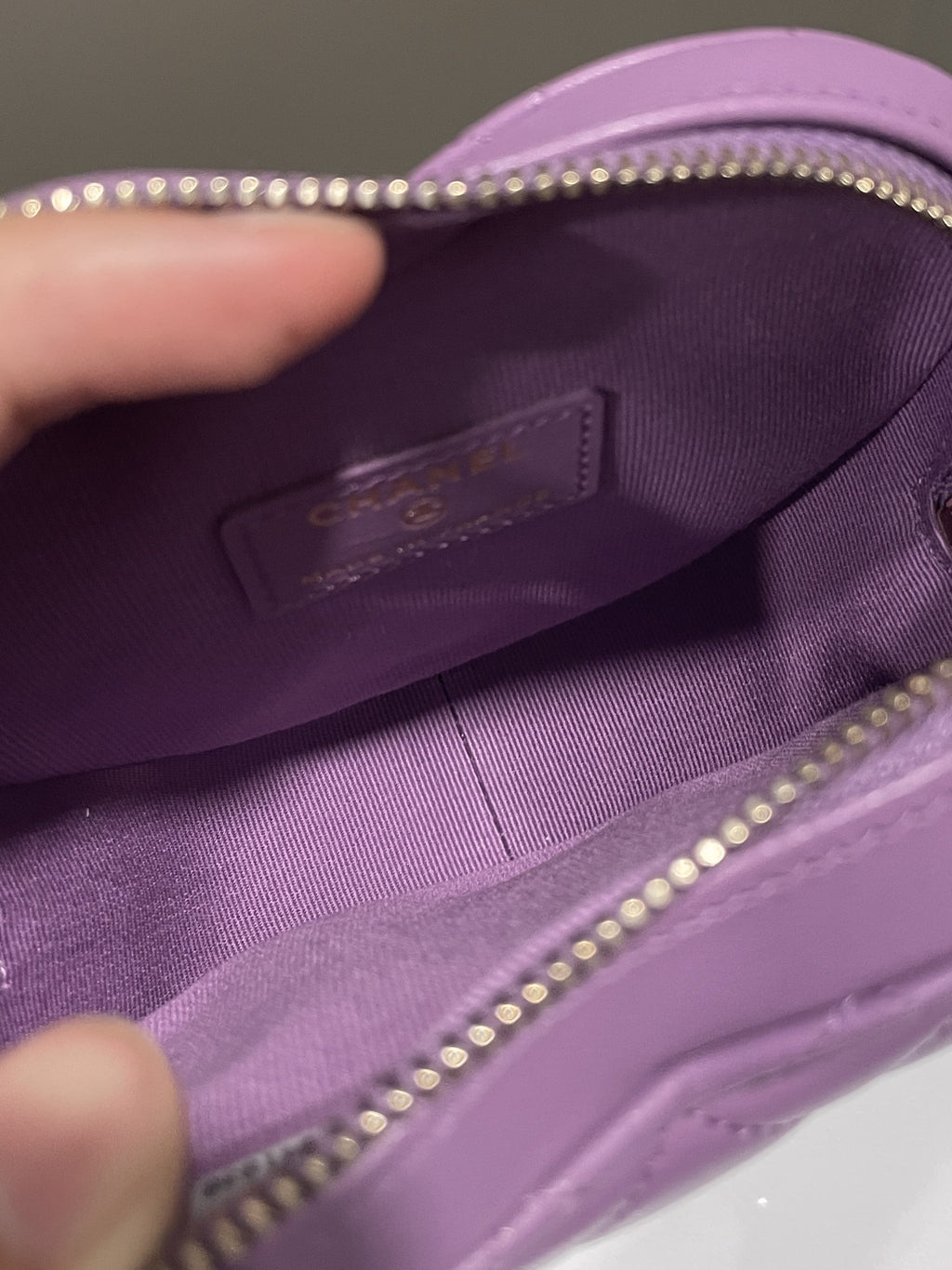 Chanel 22S Heart Bag Purple