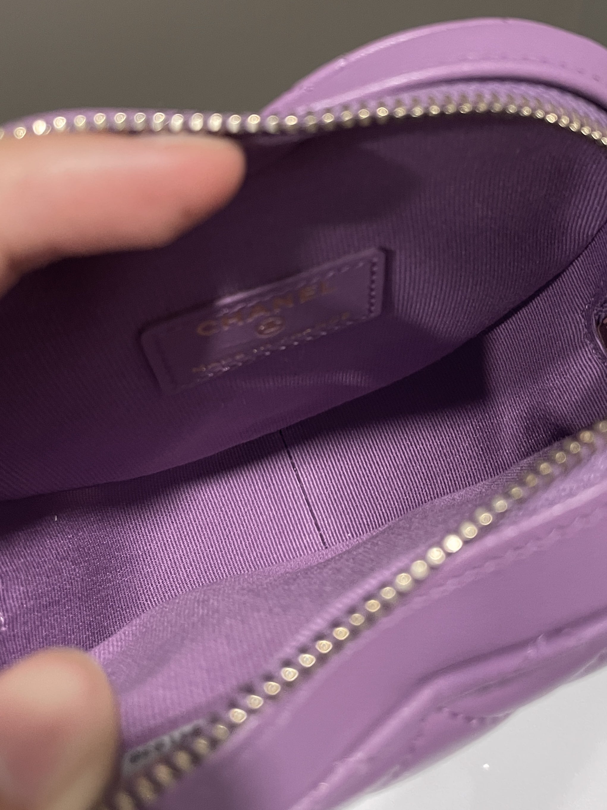 Chanel 22S Heart Bag Purple