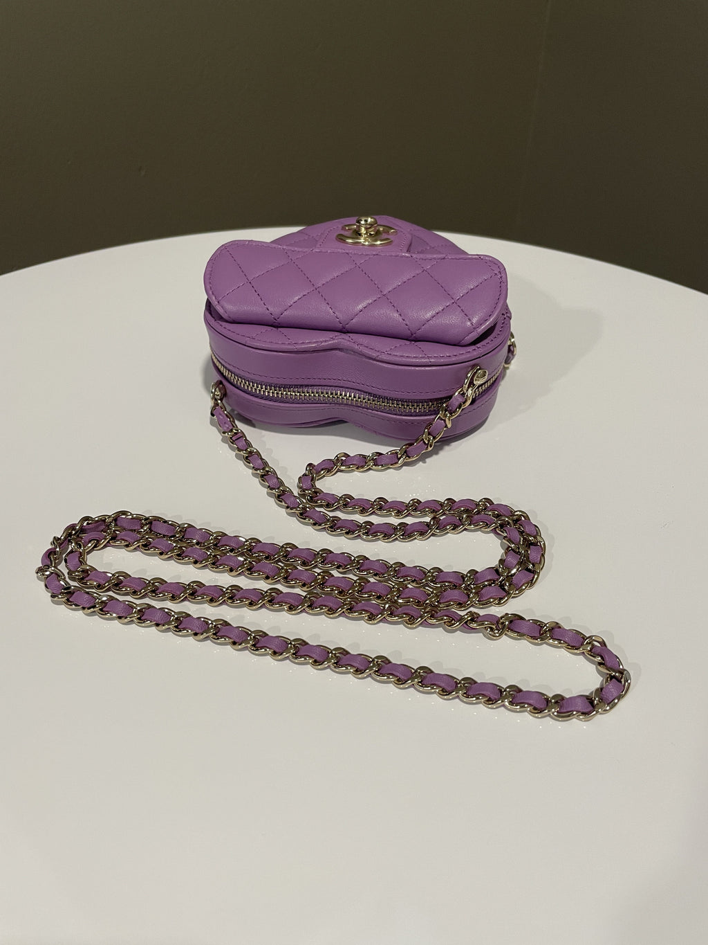 Chanel 22S Heart Bag Purple