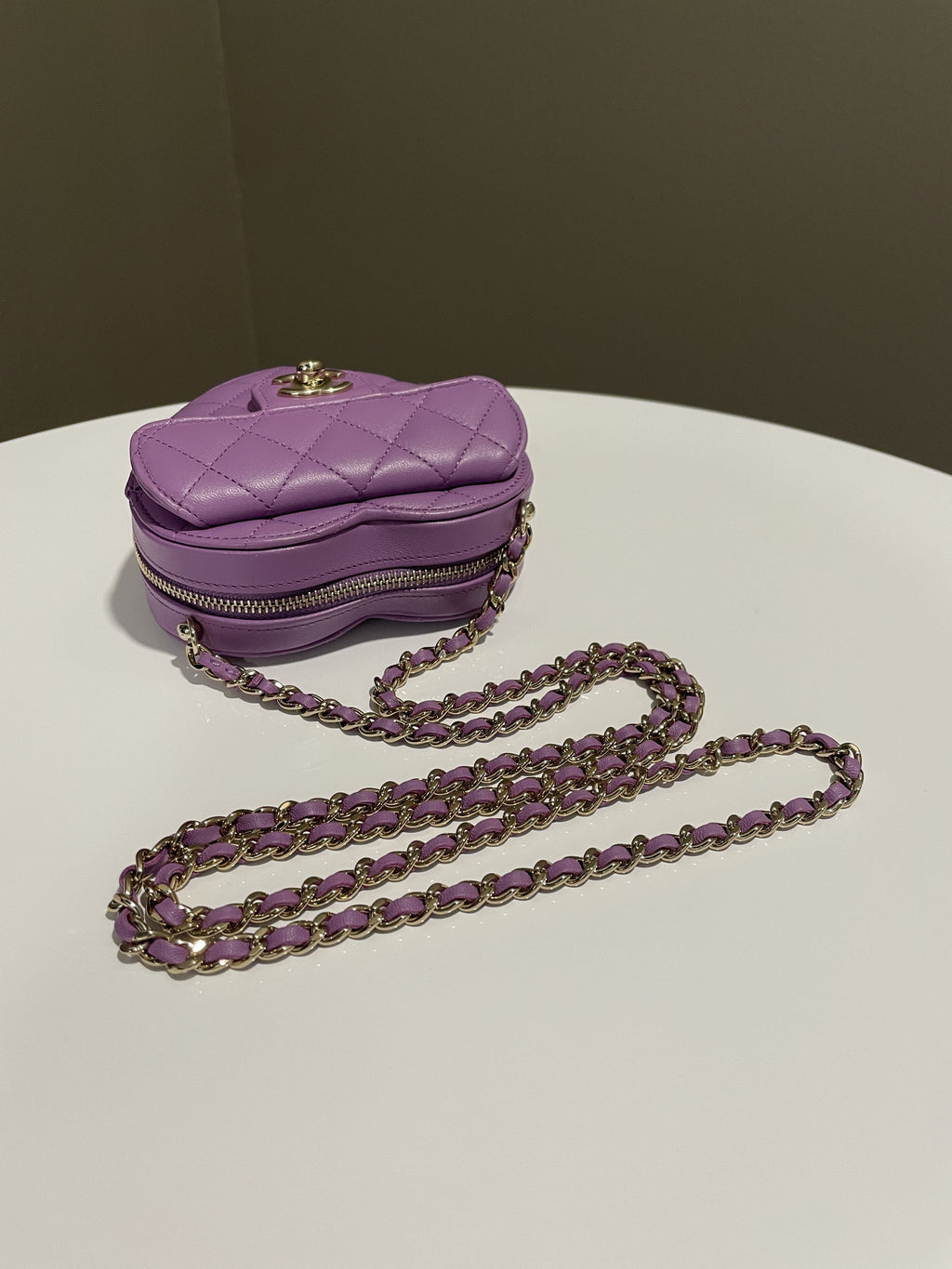 Chanel 22S Heart Bag Purple