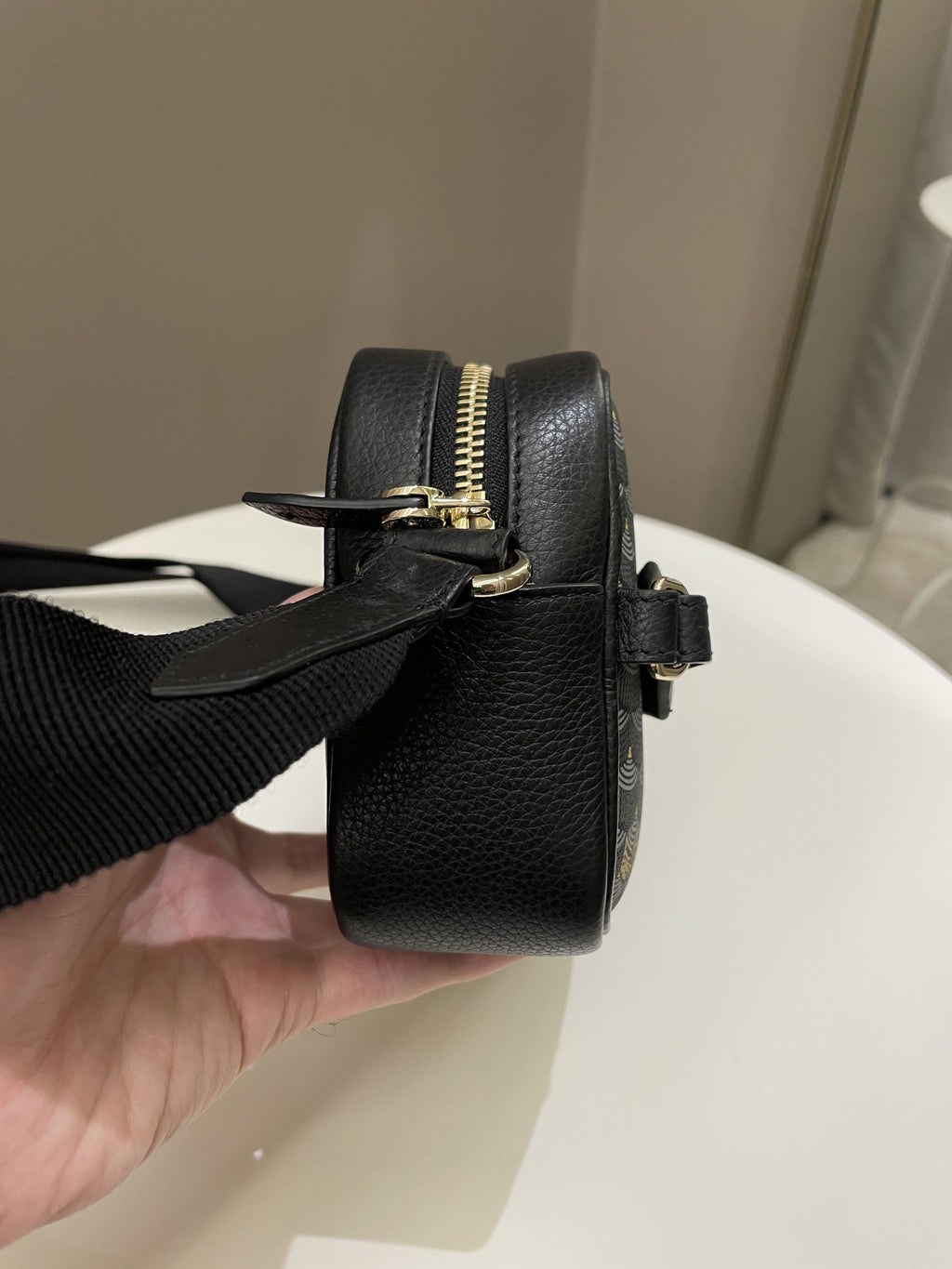 Faure Le Page Hands On 17 Bag Black Canvas Calfskin