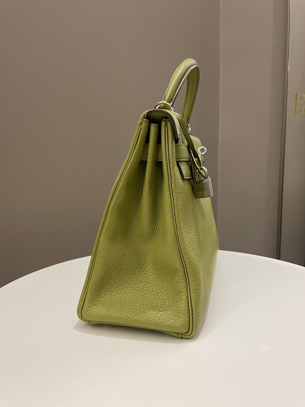 Hermes Kelly Retourne 32 Vert Anis ChÃƒÆ’Ã‚Â¨vre
