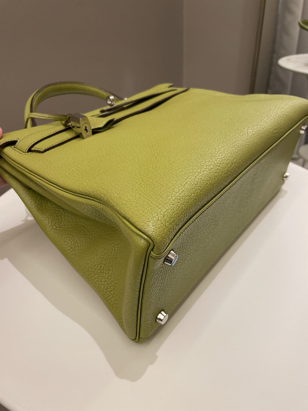 Hermes Kelly Retourne 32 Vert Anis ChÃƒÆ’Ã‚Â¨vre