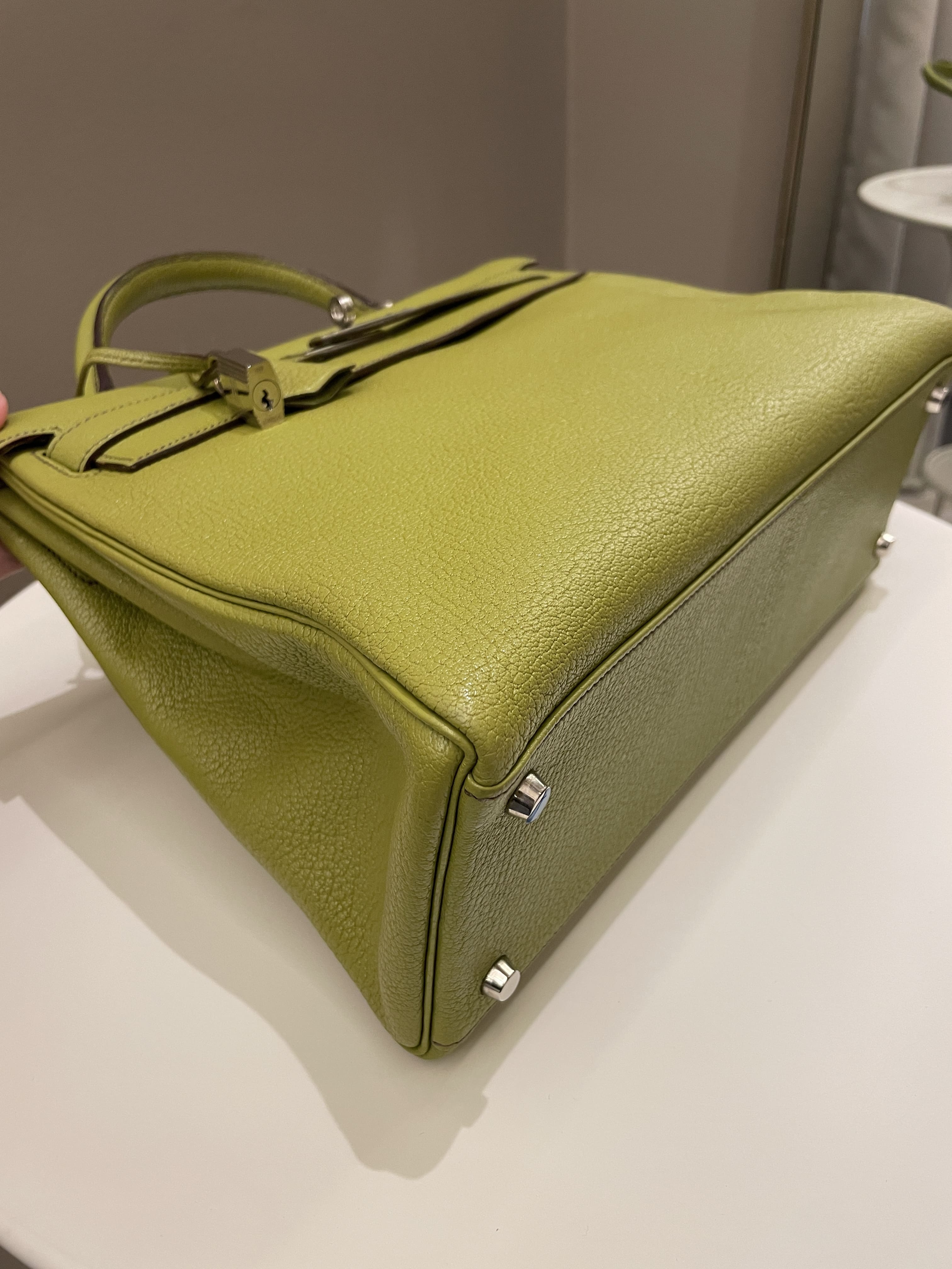 Hermes Kelly Retourne 32 Vert Anis ChÃƒÆ’Ã‚Â¨vre