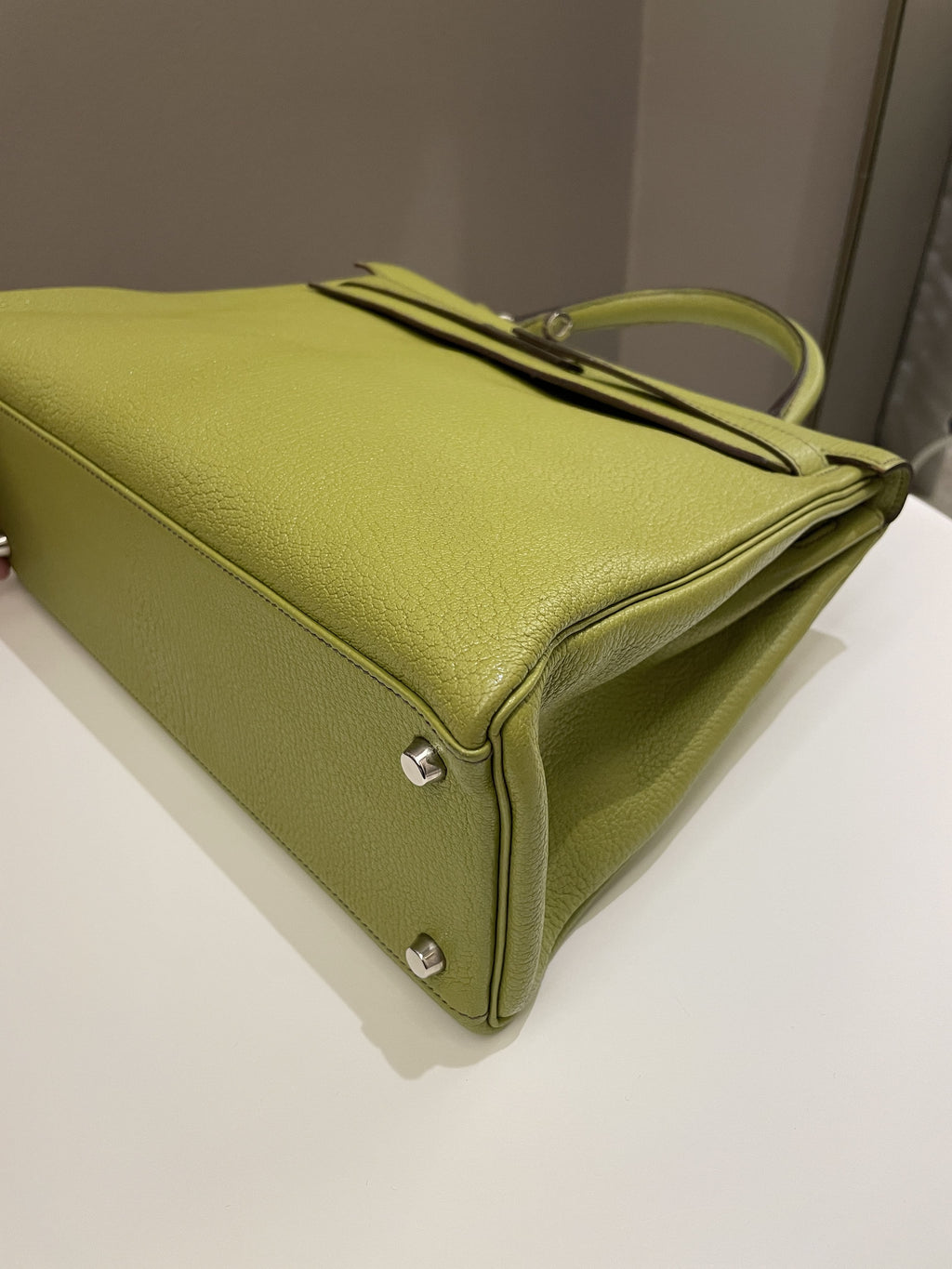 Hermes Kelly Retourne 32 Vert Anis ChÃƒÆ’Ã‚Â¨vre