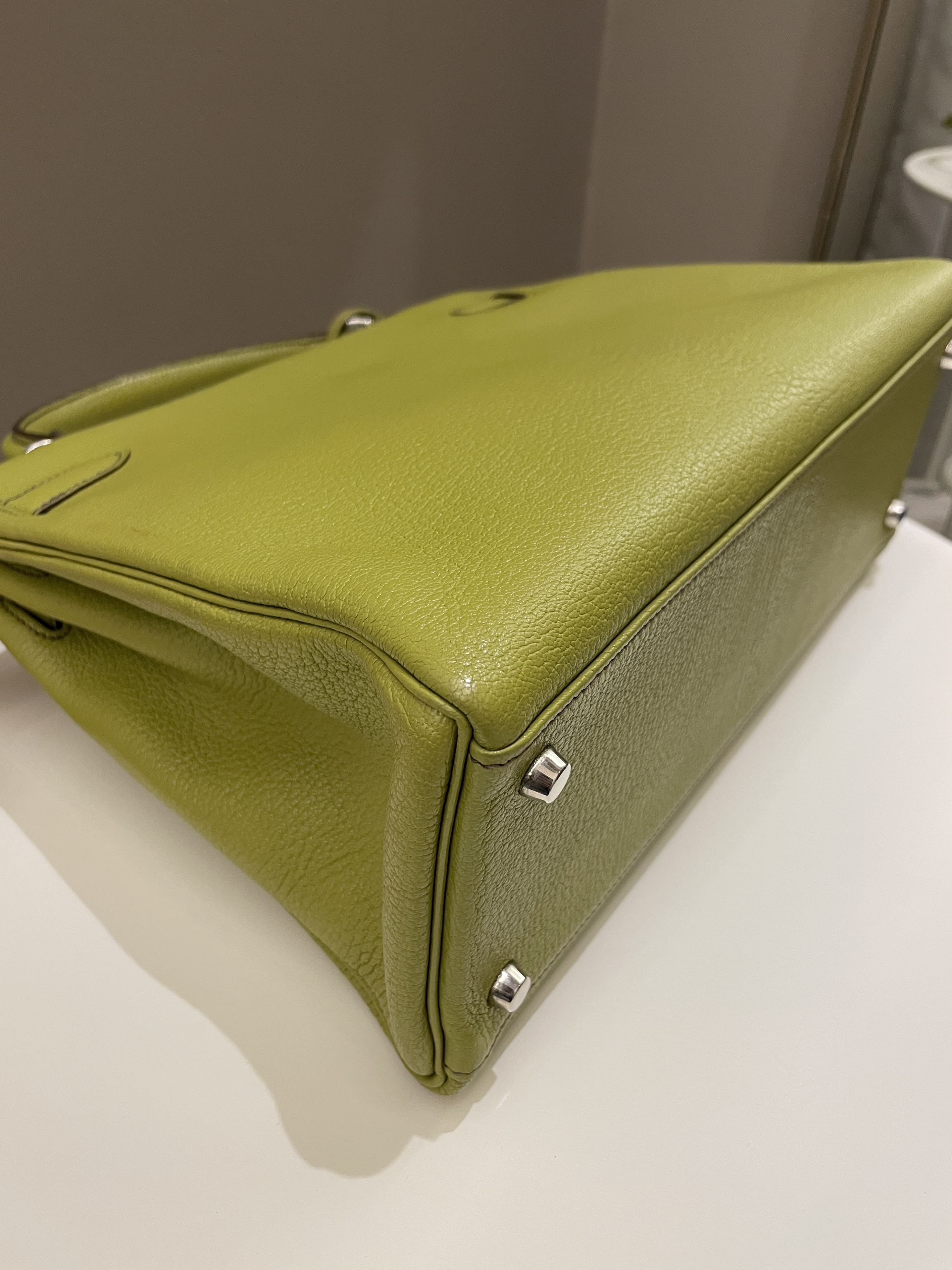 Hermes Kelly Retourne 32 Vert Anis ChÃƒÆ’Ã‚Â¨vre