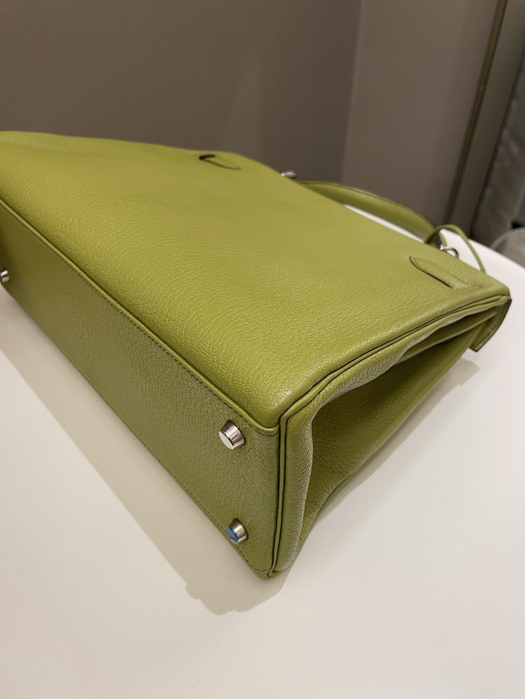 Hermes Kelly Retourne 32 Vert Anis ChÃƒÆ’Ã‚Â¨vre
