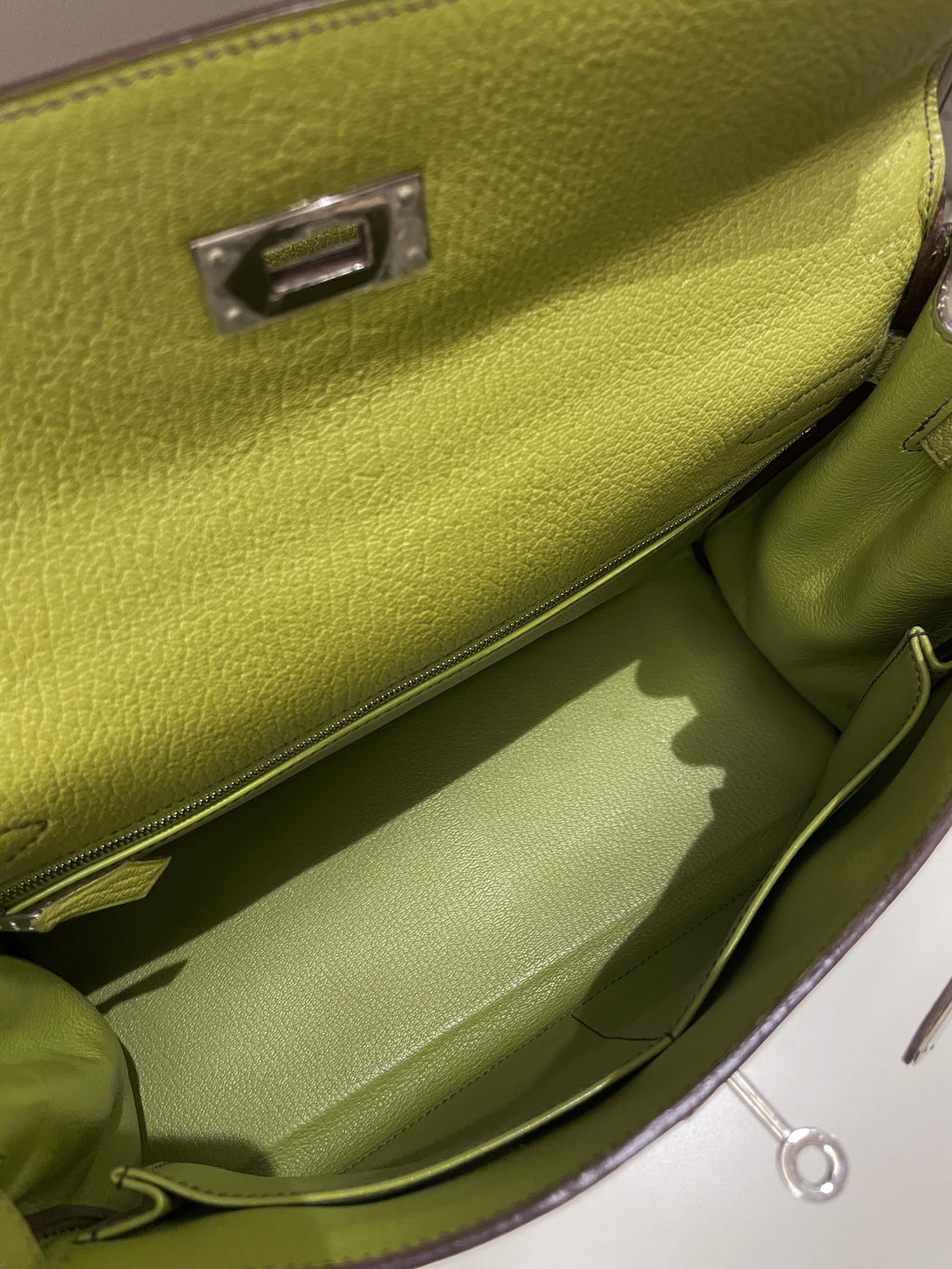 Hermes Kelly Retourne 32 Vert Anis ChÃƒÆ’Ã‚Â¨vre